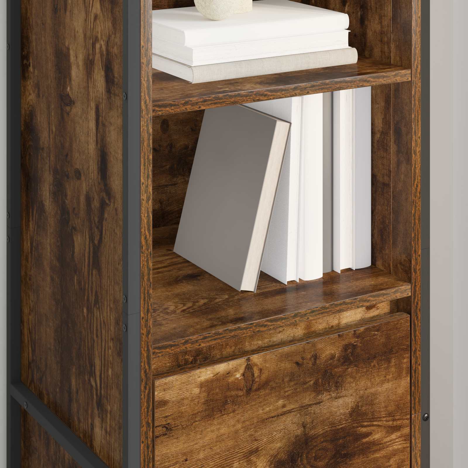Bibliothèque Chêne Fumé 43 x 36 x 150.5 cm Bois d'ingénierie - XIOS