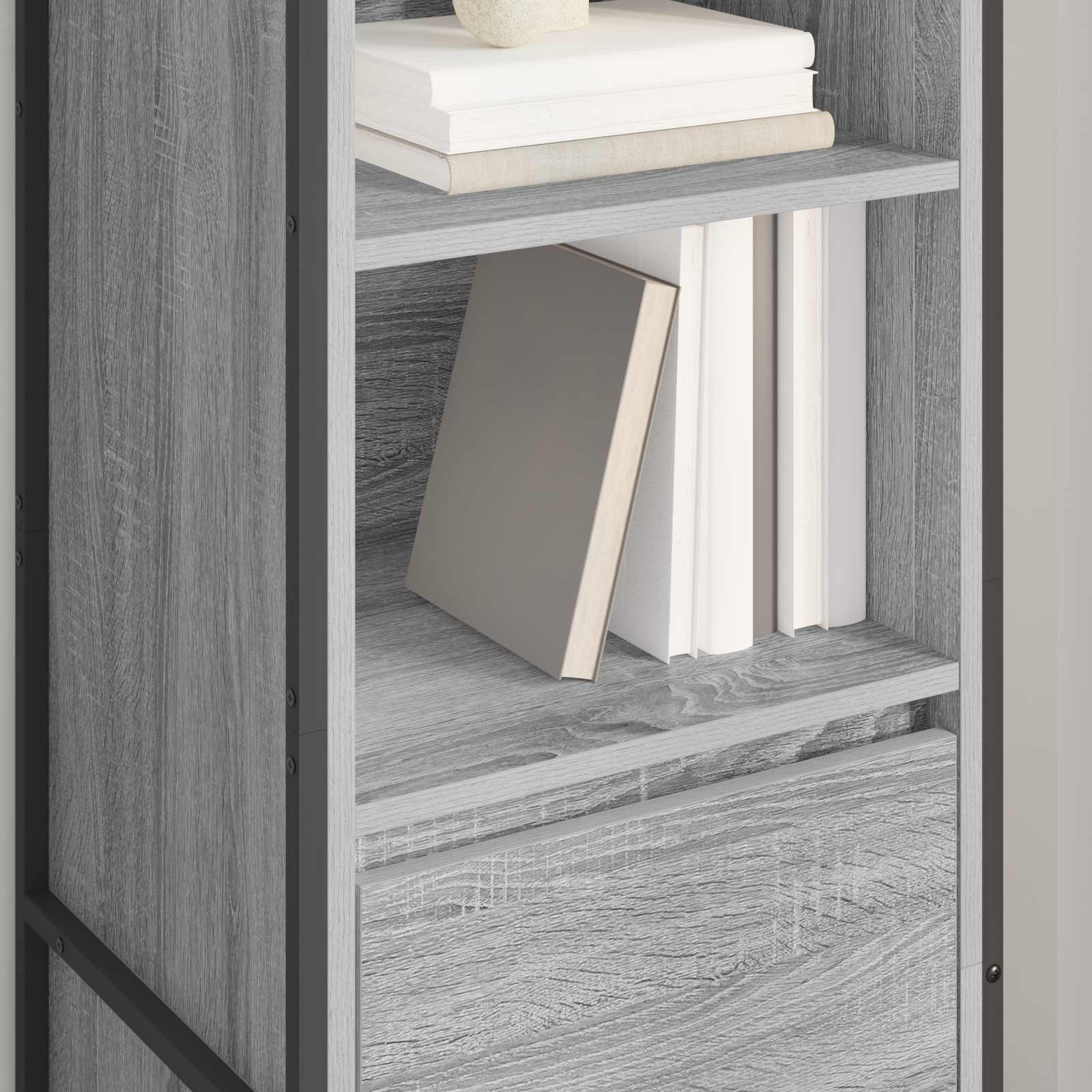 Bibliothèque Gris Sonoma 43 x 36 x 150.5 cm Bois d'ingénierie - XIOS