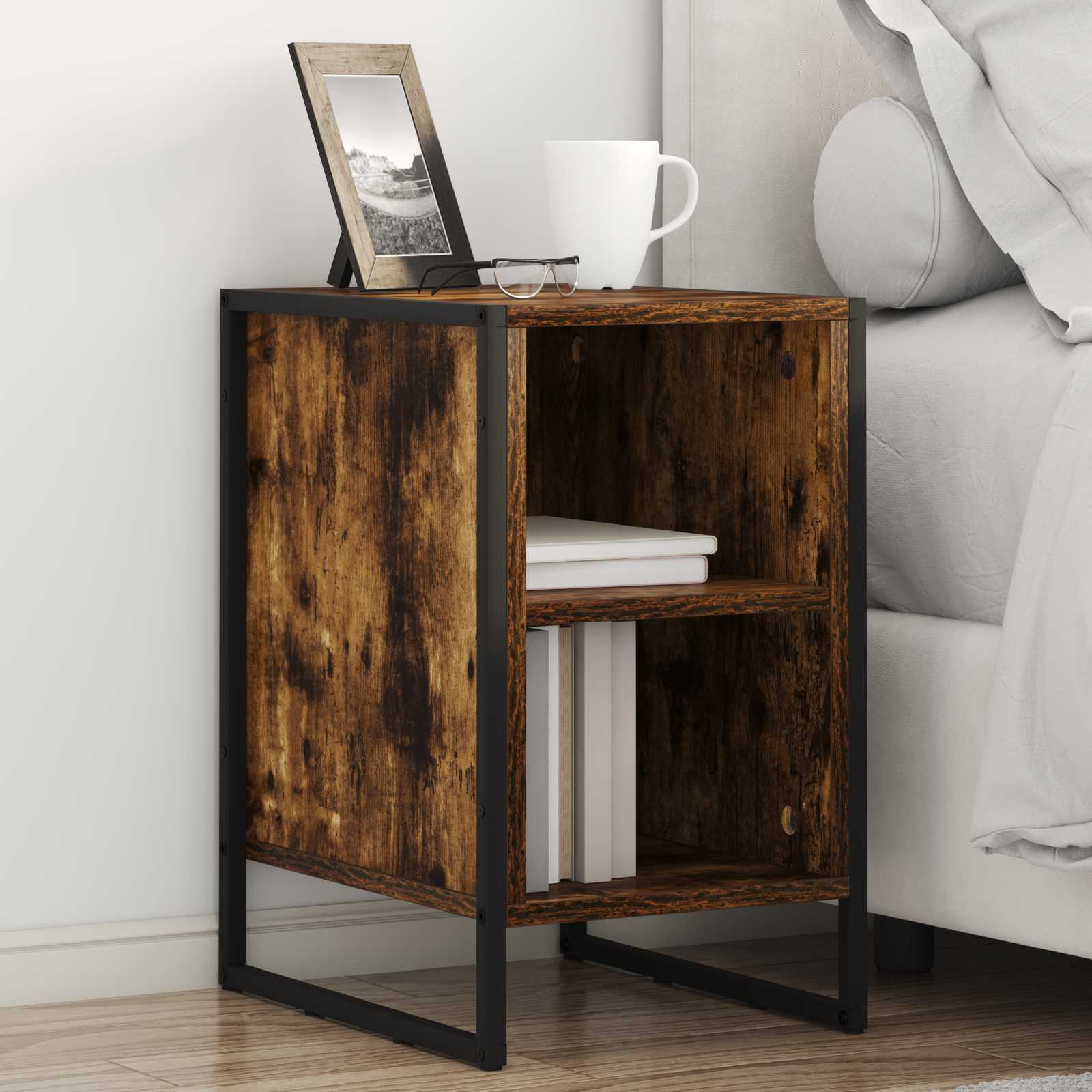 Table de chevet 2 pcs Chêne Fumé 39.5 x 30 x 50 cm - XIOS