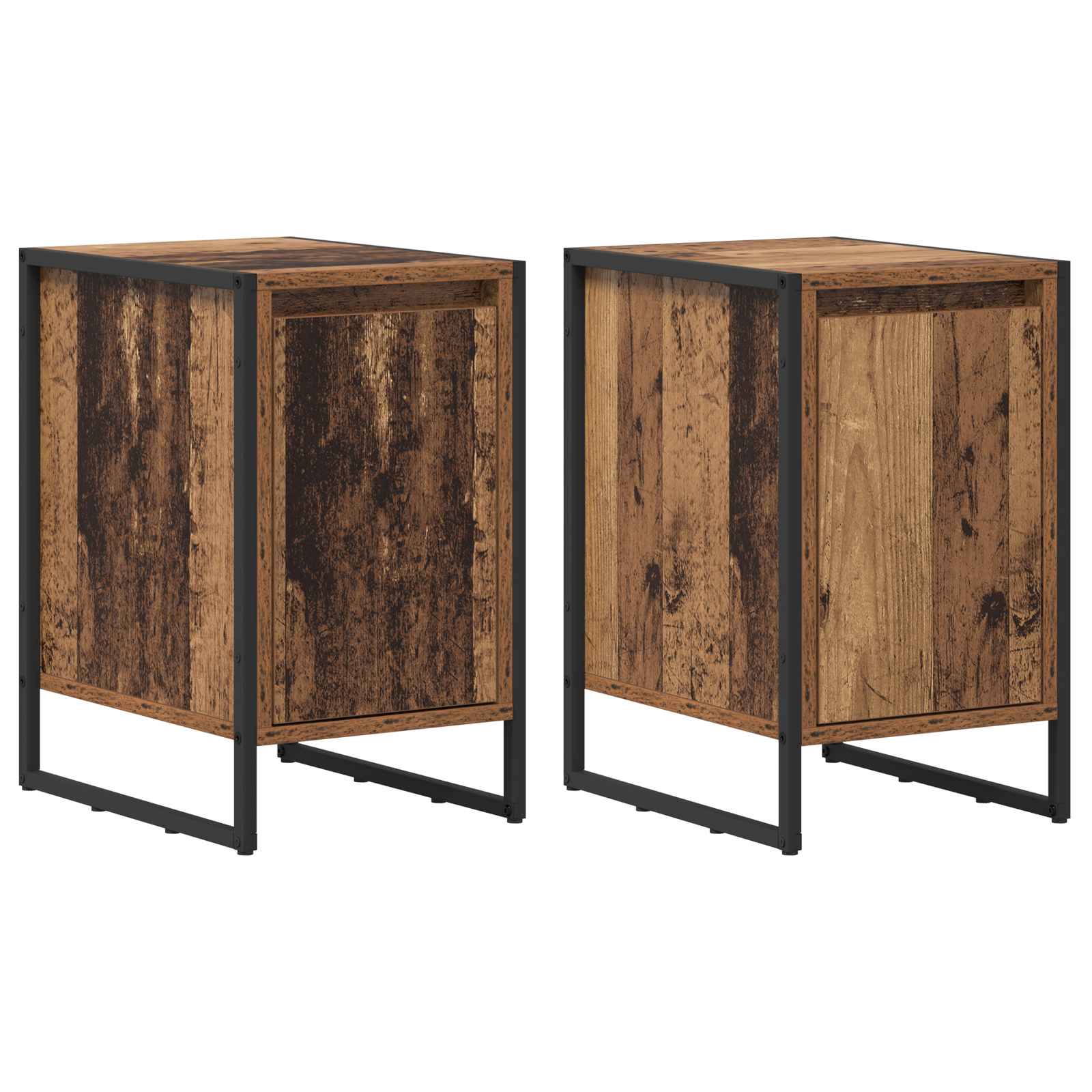 Table de chevet 2 pcs Bois Ancien 39,5 x 30 x 50 cm - XIOS