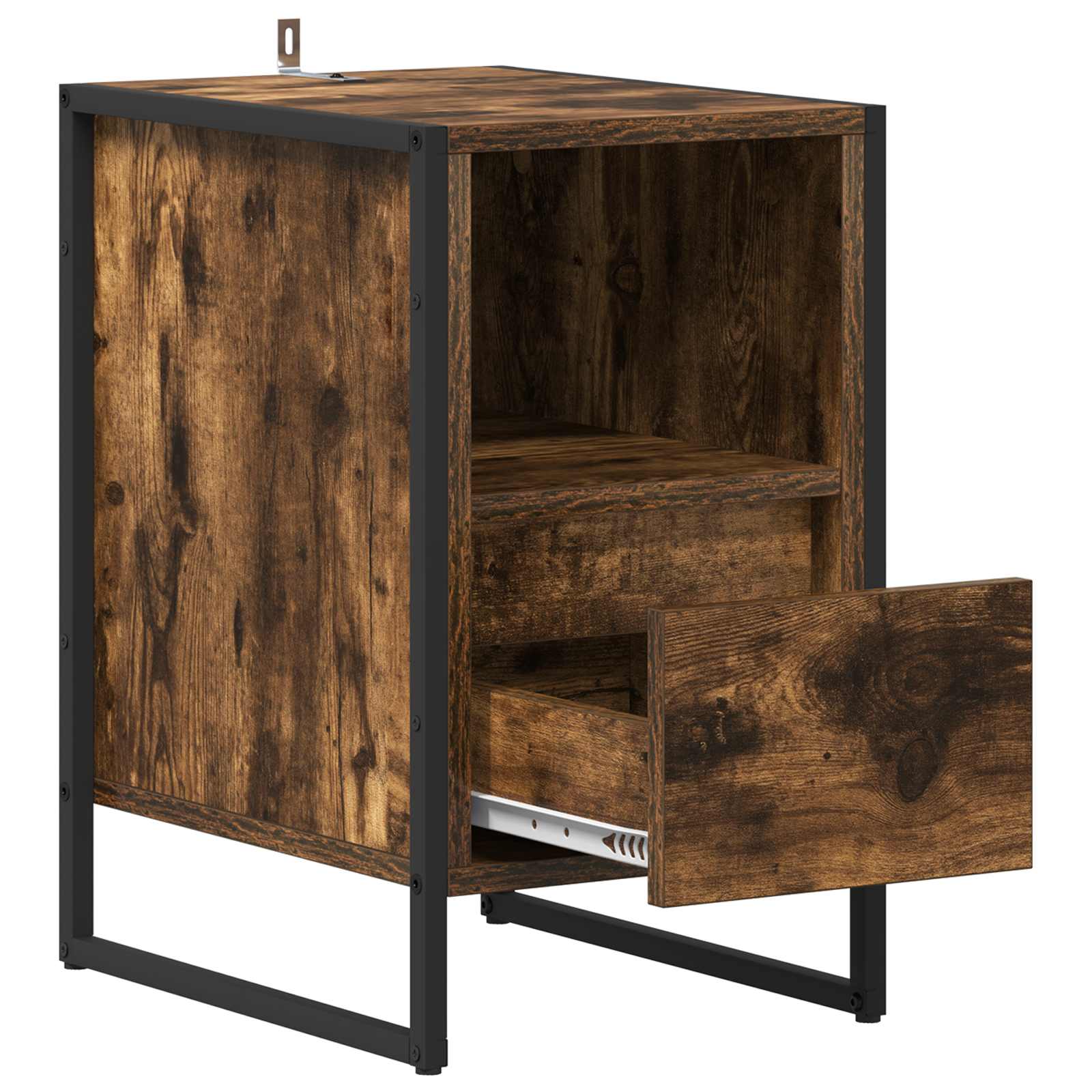 Table de chevet avec tiroir 2 pcs Chêne Fumé 39,5 x 30 x 50 cm - XIOS