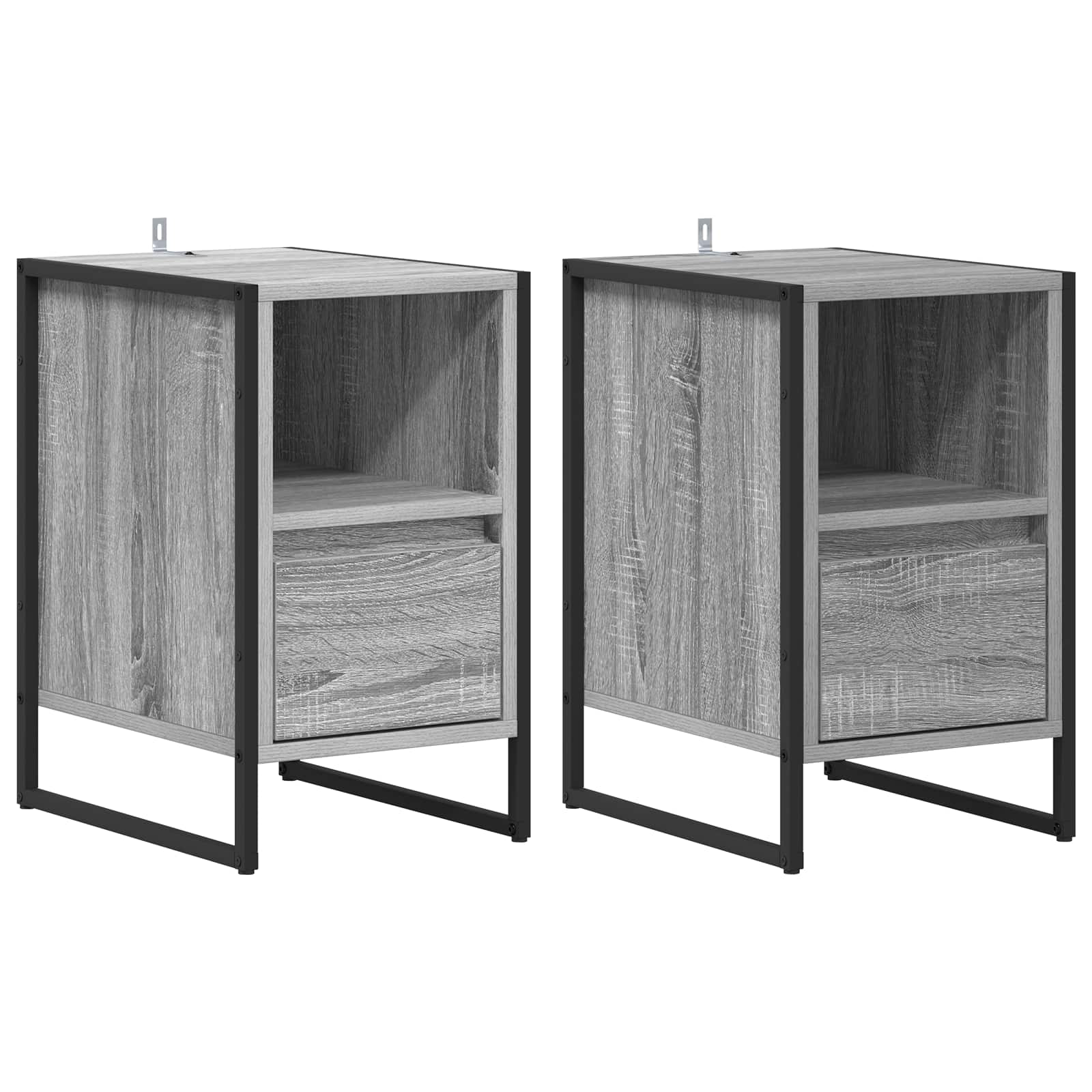 Table de chevet avec tiroir 2 pcs Gris Sonoma 39,5 x 30 x 50 cm - XIOS