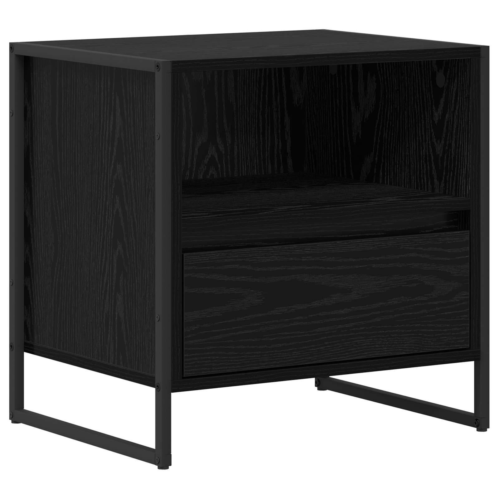 Table de chevet avec tiroir 2 pcs Chêne noir 50 x 39,5 x 50 cm - XIOS