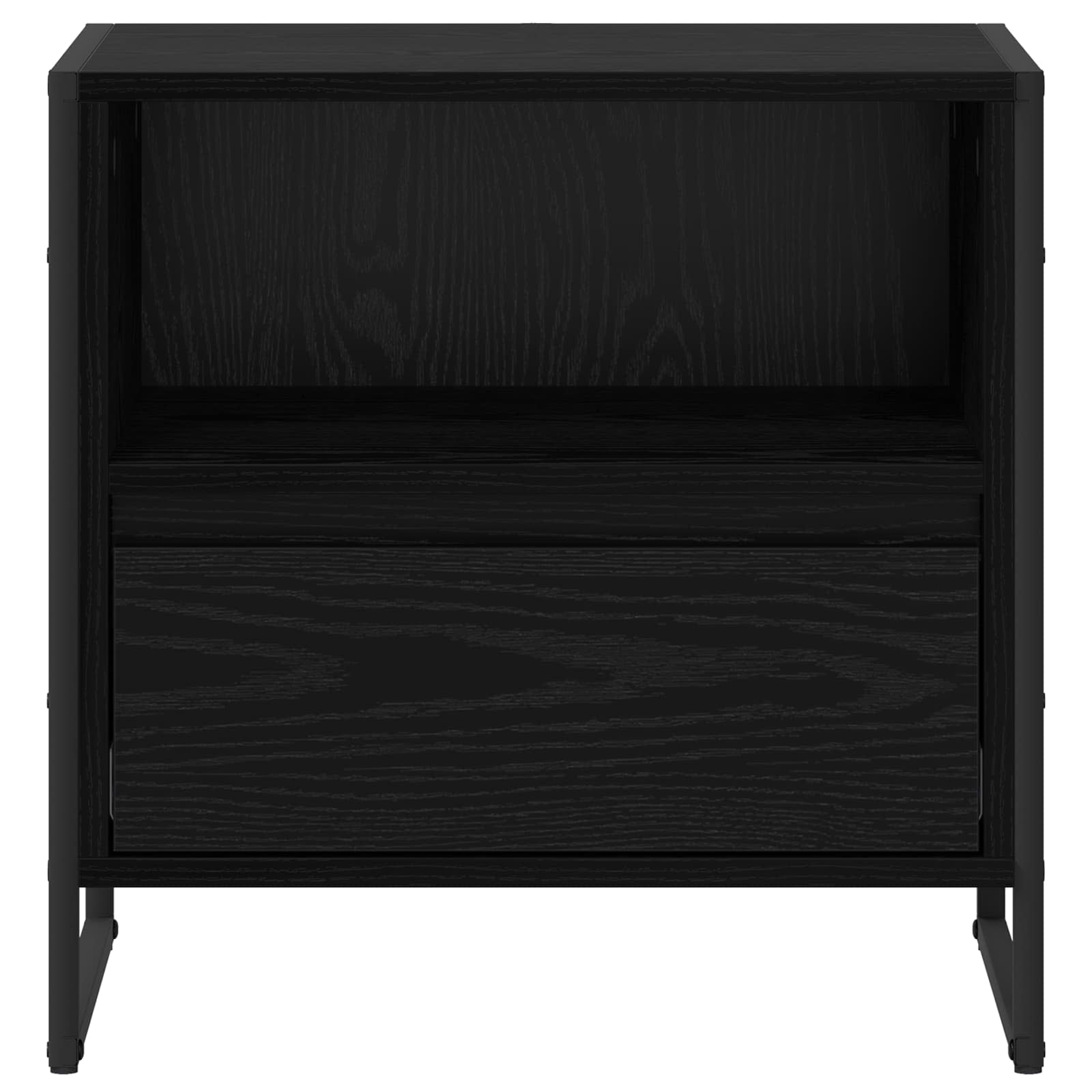 Table de chevet avec tiroir 2 pcs Chêne noir 50 x 39,5 x 50 cm - XIOS