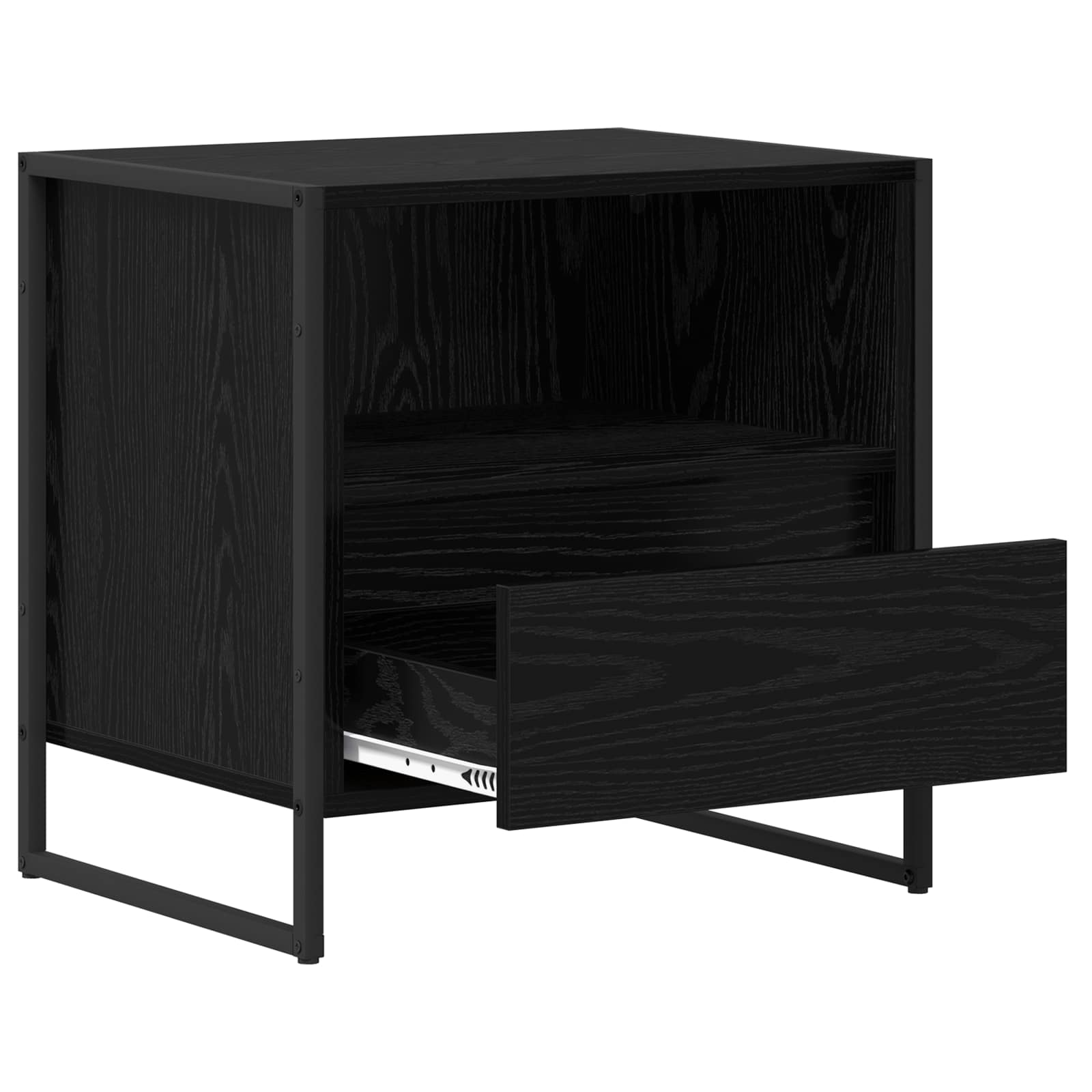 Table de chevet avec tiroir 2 pcs Chêne noir 50 x 39,5 x 50 cm - XIOS