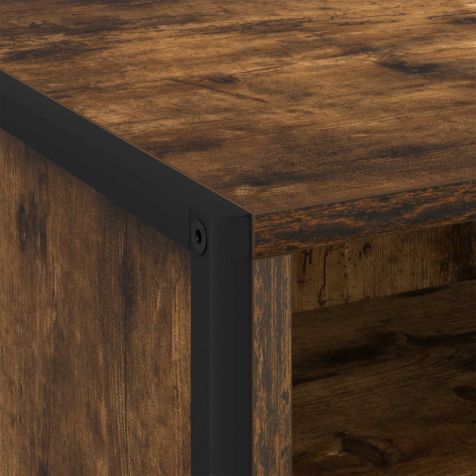 Table de chevet avec tiroir 2 pcs Chêne Fumé 50 x 39,5 x 50 cm - XIOS