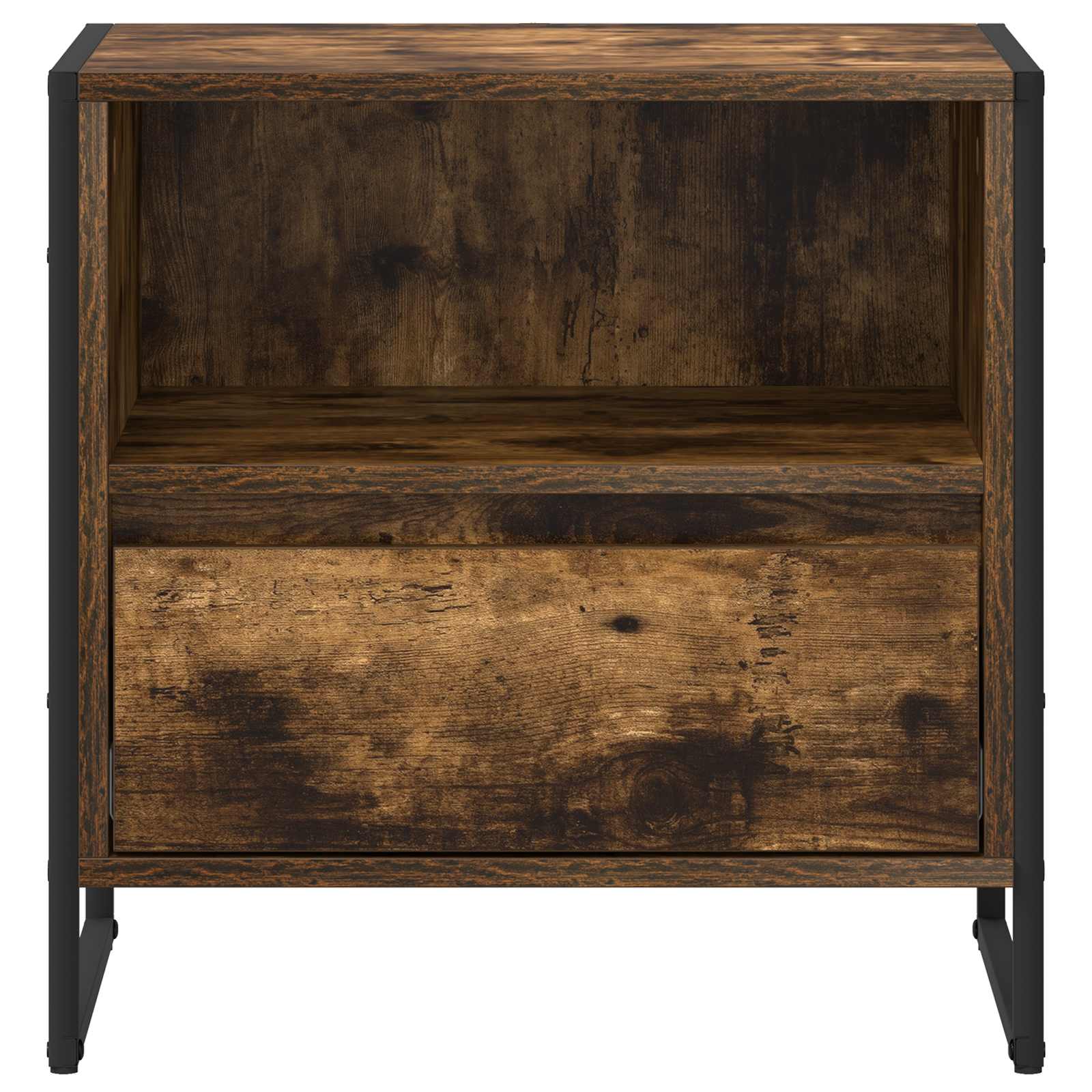 Table de chevet avec tiroir 2 pcs Chêne Fumé 50 x 39,5 x 50 cm - XIOS