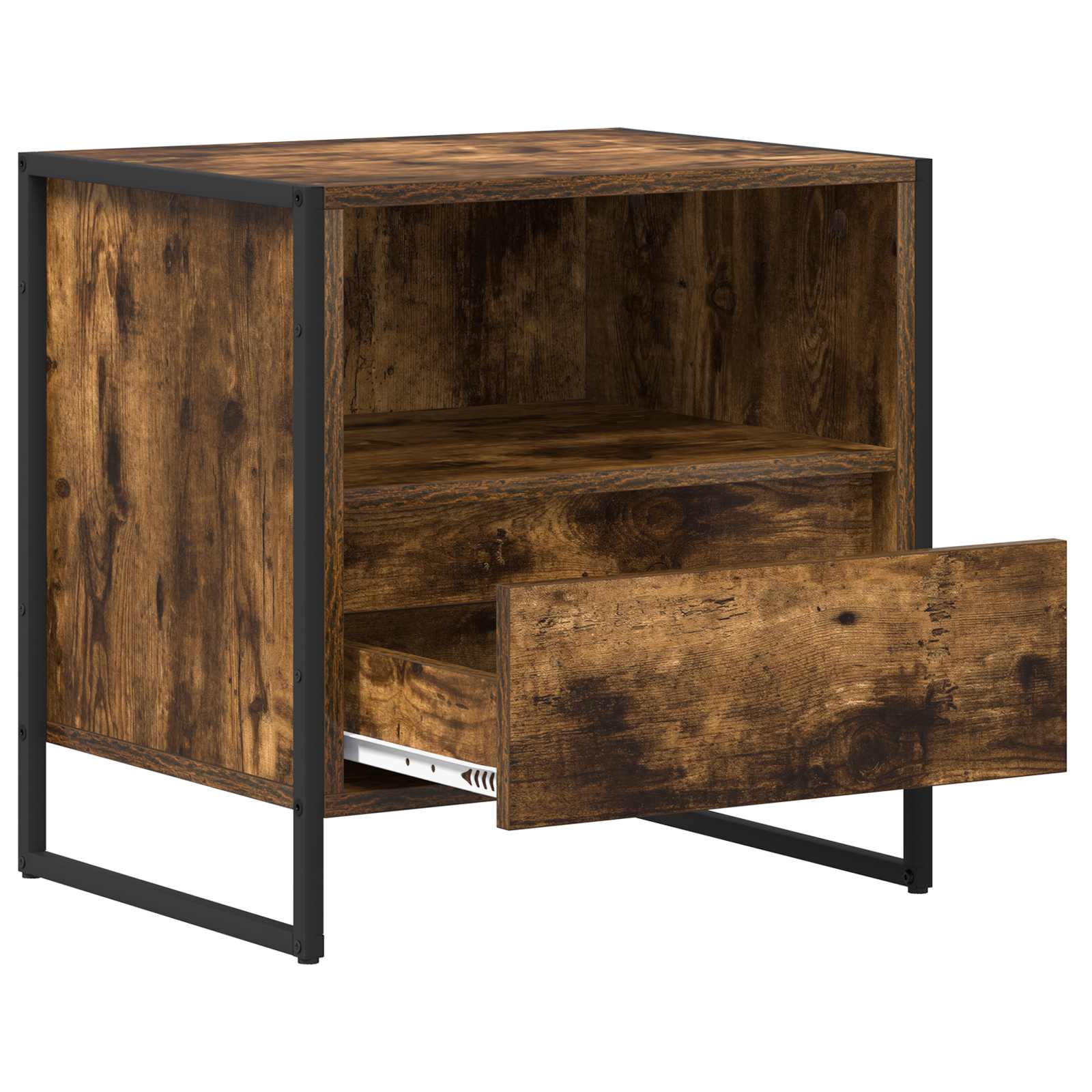 Table de chevet avec tiroir 2 pcs Chêne Fumé 50 x 39,5 x 50 cm - XIOS