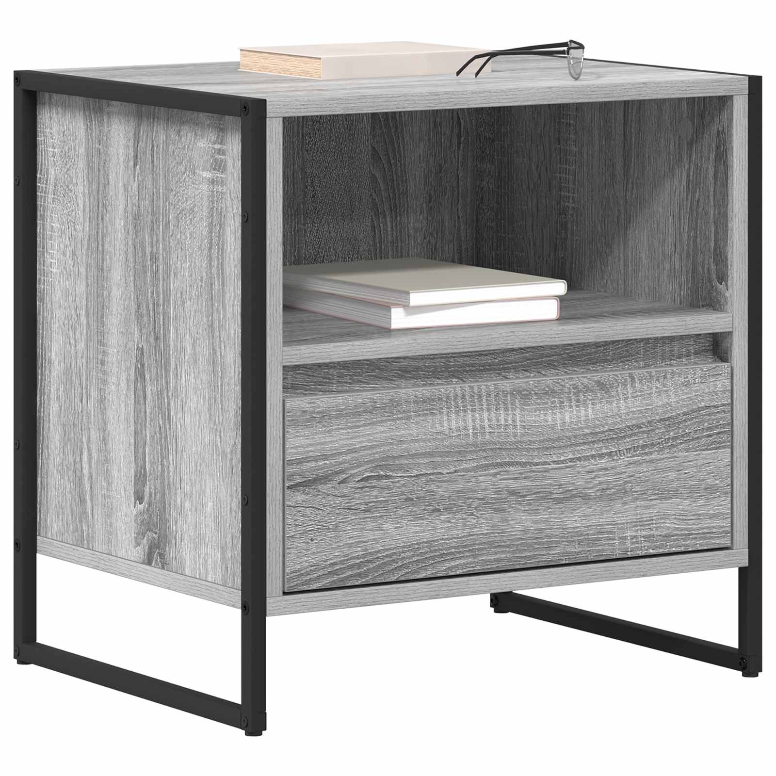 Table de chevet avec tiroir 2 pcs Gris Sonoma 50 x 39,5 x 50 cm - XIOS