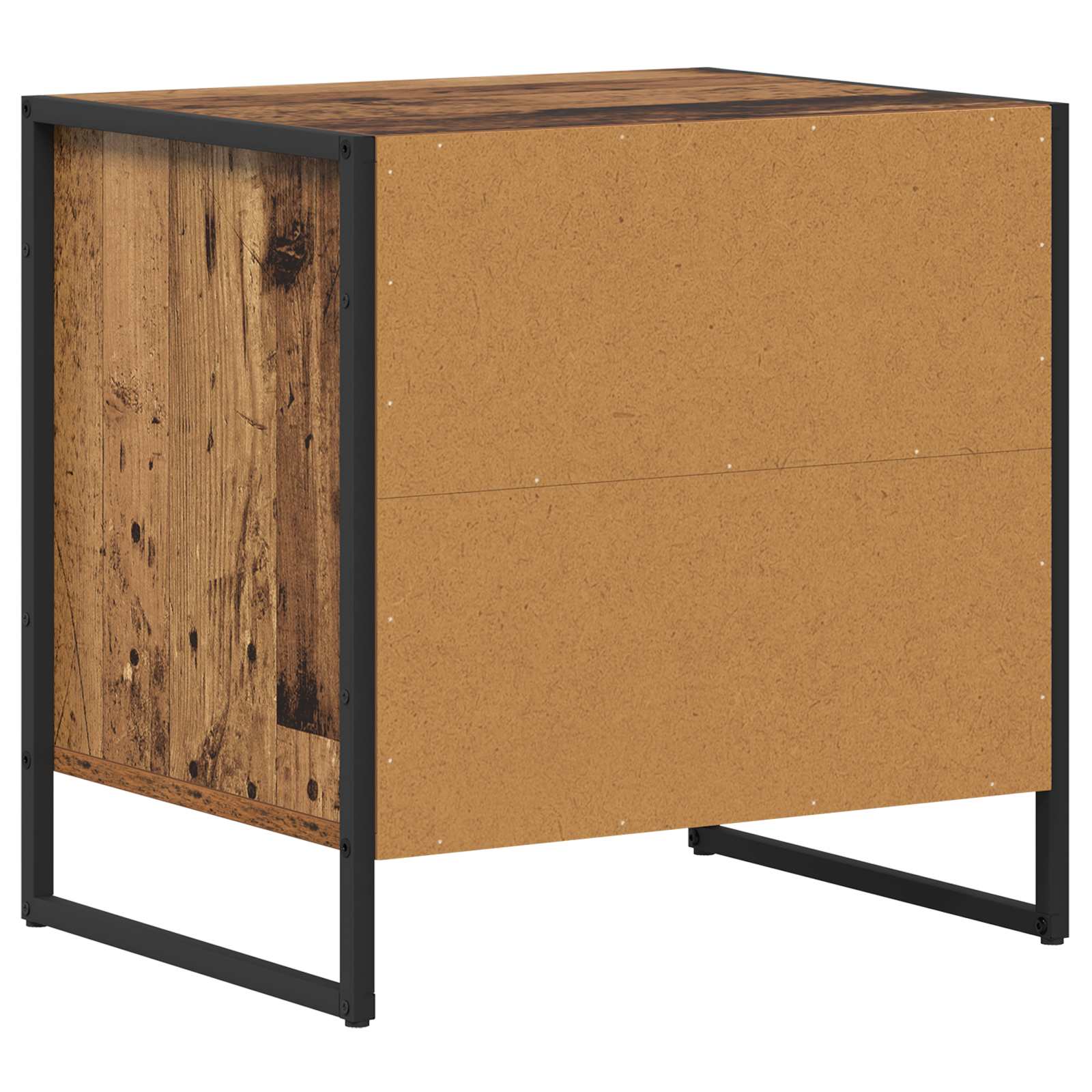 Table de chevet avec tiroir 2 pcs Bois Ancien 50 x 39,5 x 50 cm - XIOS