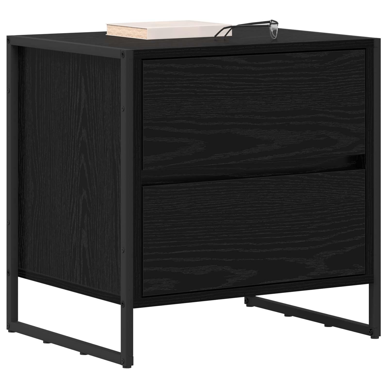 Table de chevet Chêne noir 50 x 39,5 x 50 cm Bois d'ingénierie - XIOS