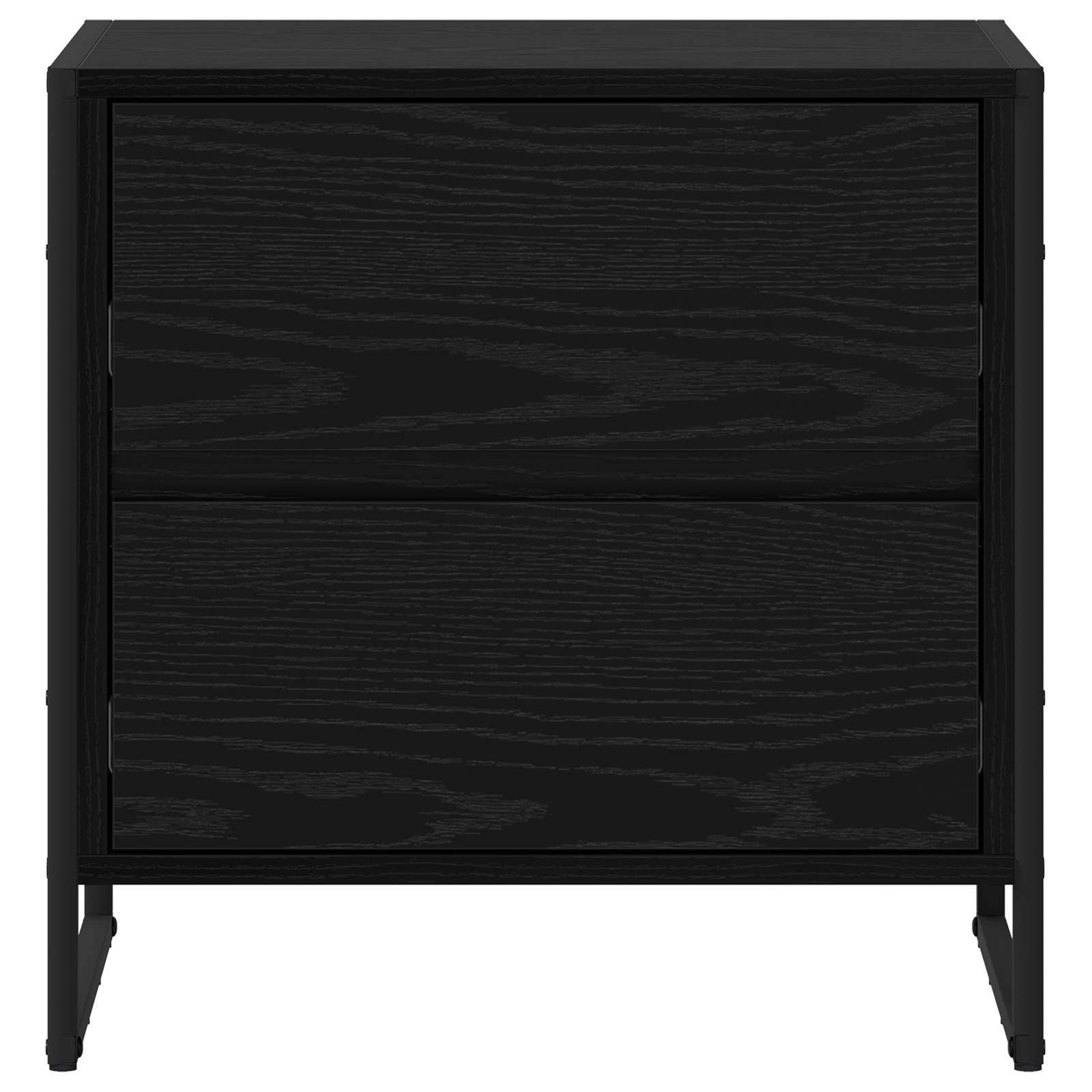 Table de chevet avec tiroir 2 pcs Chêne noir 50 x 39,5 x 50 cm - XIOS