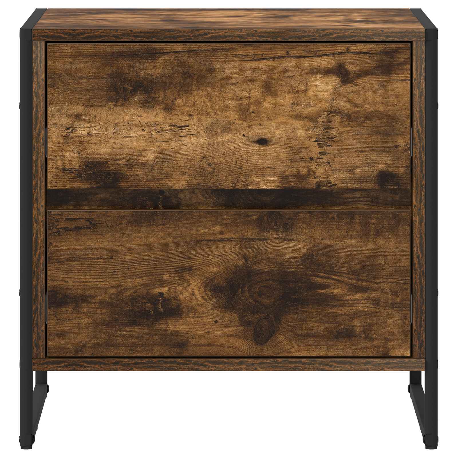 Table de chevet avec tiroir 2 pcs Chêne Fumé 50 x 39,5 x 50 cm - XIOS