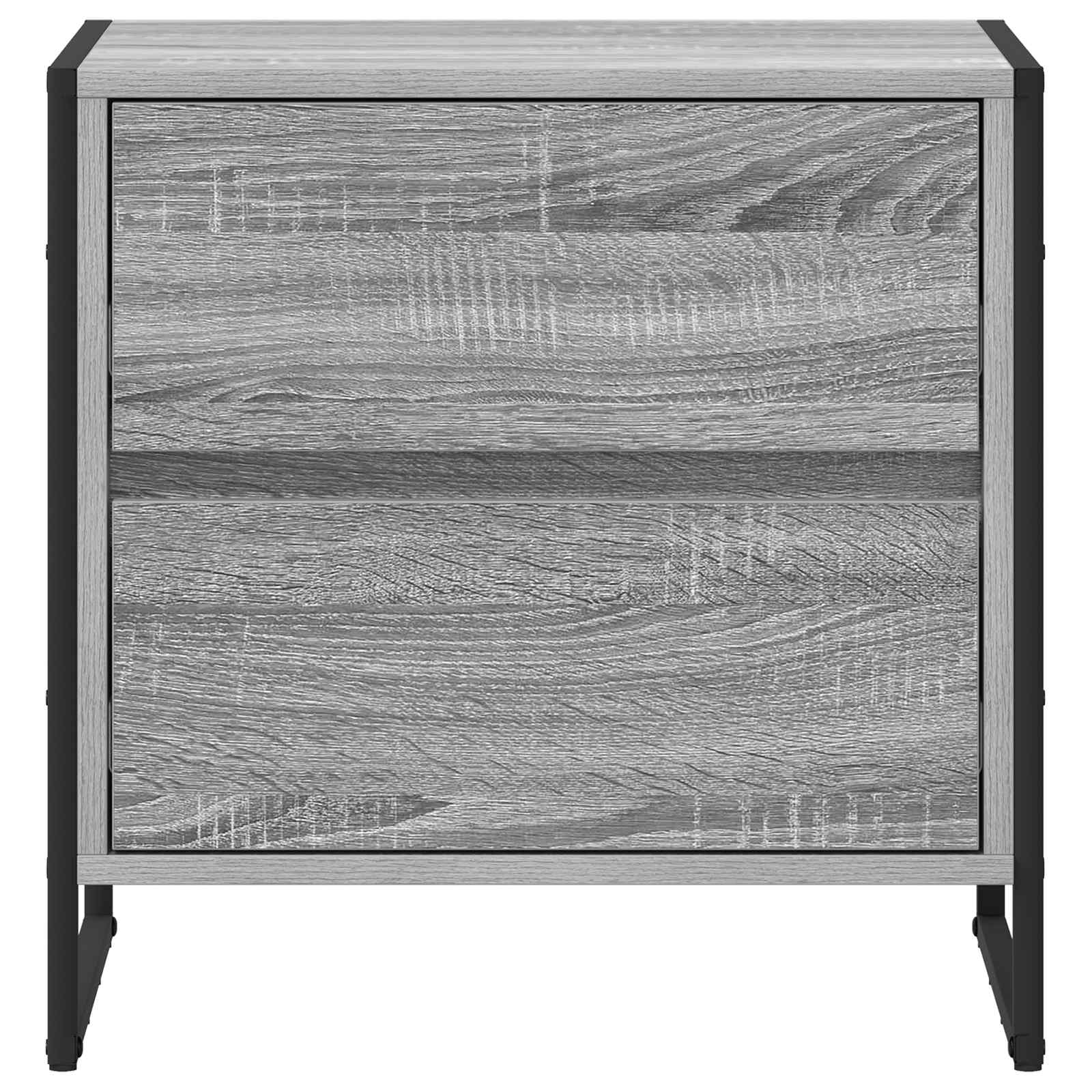Table de chevet avec tiroir 2 pcs Gris Sonoma 50 x 39,5 x 50 cm - XIOS