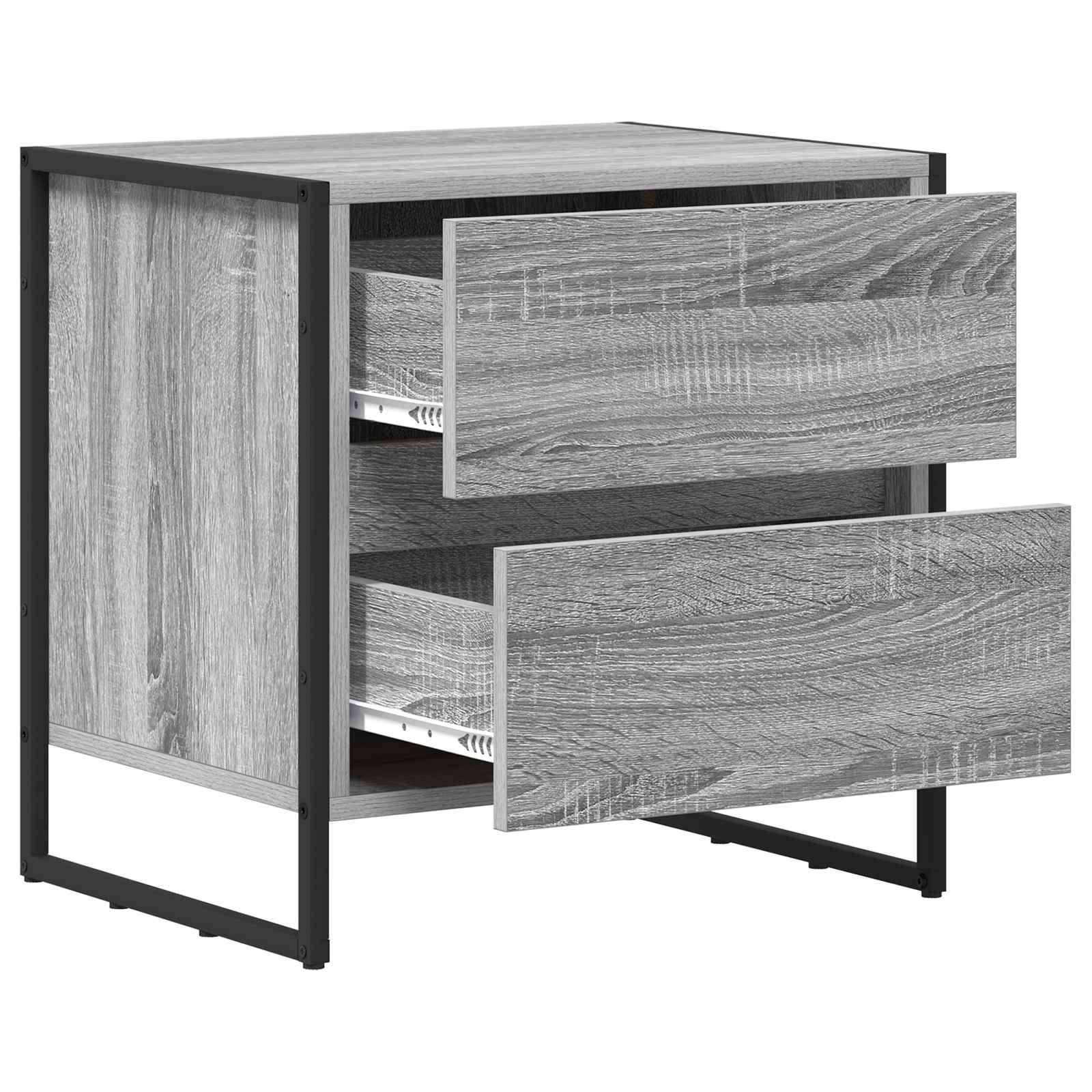 Table de chevet avec tiroir 2 pcs Gris Sonoma 50 x 39,5 x 50 cm - XIOS