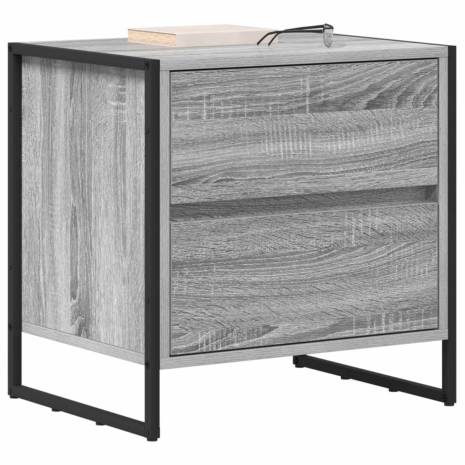 Table de chevet avec tiroir 2 pcs Gris Sonoma 50 x 39,5 x 50 cm - XIOS