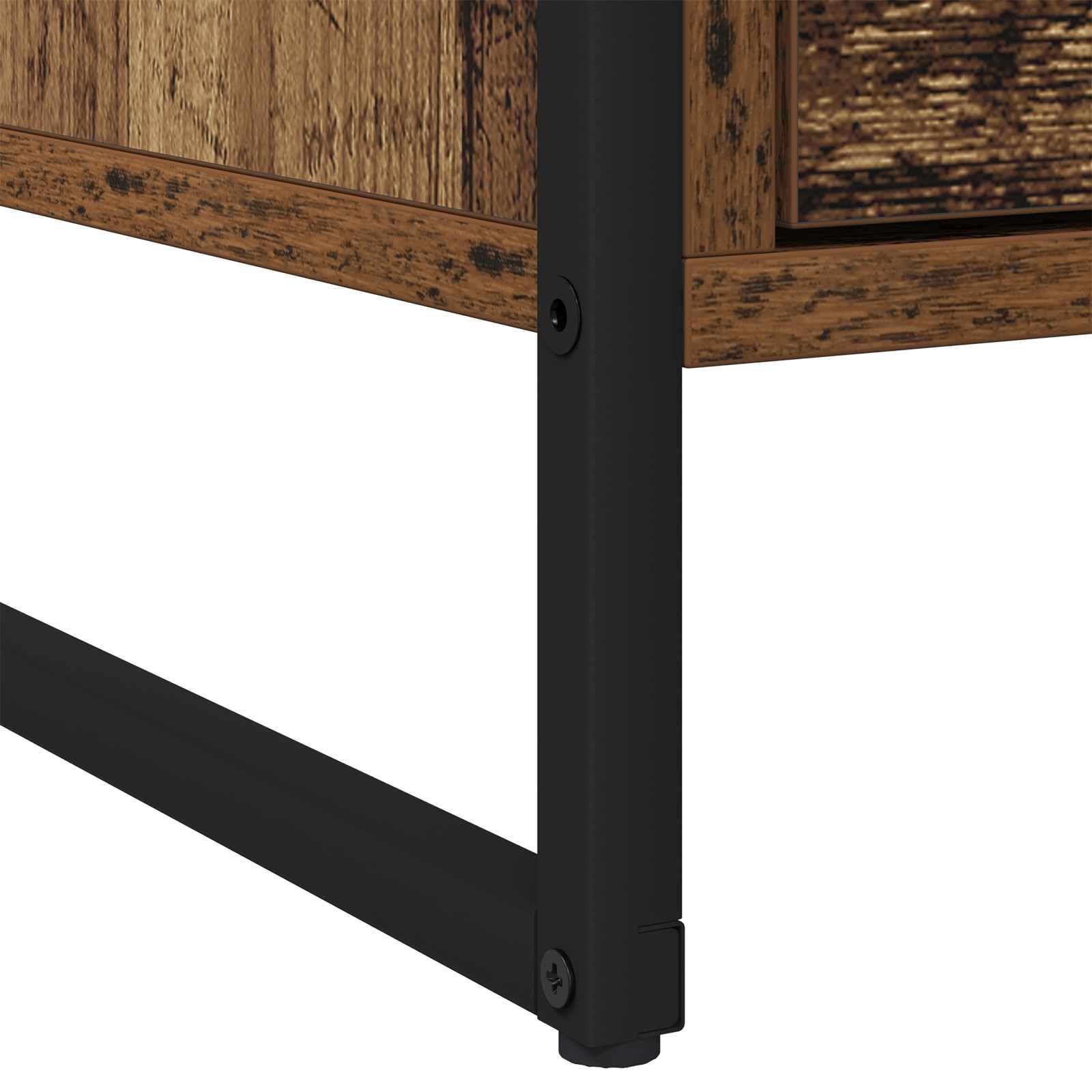 Table de chevet avec tiroir 2 pcs Bois Ancien 50 x 39,5 x 50 cm - XIOS
