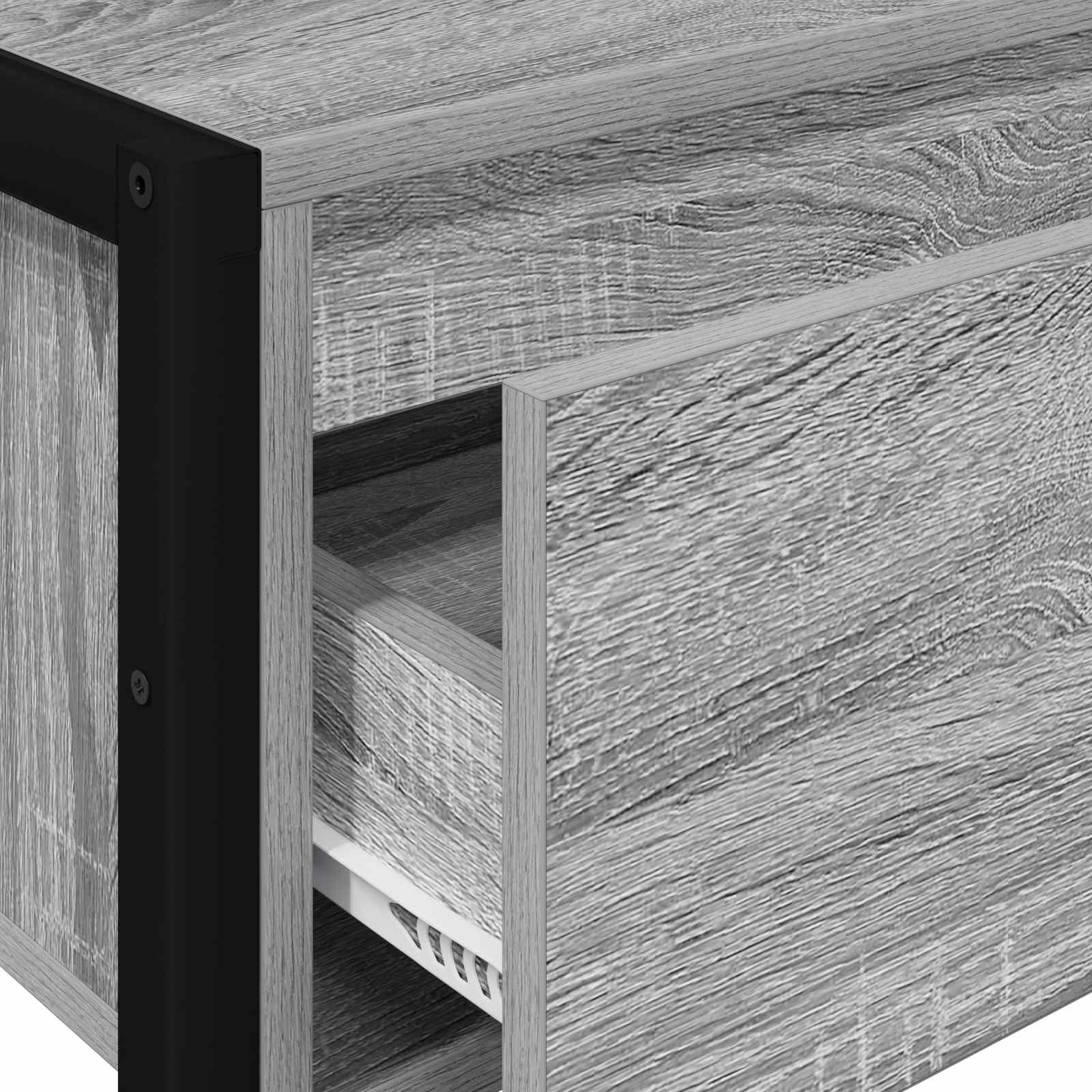 Table d'appoint Gris Sonoma 100 x 36 x 75 cm Bois d'ingénierie - XIOS