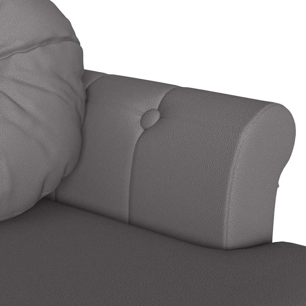 Banc Chesterfield Gris 120,5 x 65 x 75 cm Cuir synthétique - XIOS