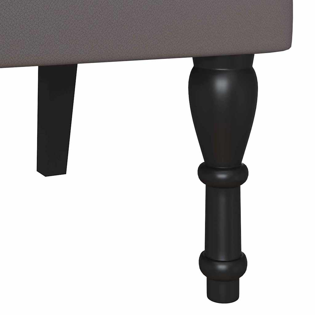 Banc Chesterfield Gris 120,5 x 65 x 75 cm Cuir synthétique - XIOS