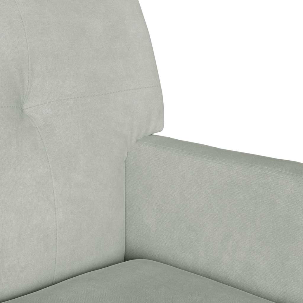Banc Chesterfield Gris clair 112 x 65.5 x 75 cm Velours - XIOS