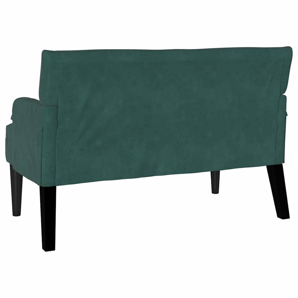 Banc Chesterfield Vert foncé 112 x 65.5 x 75 cm Velours - XIOS