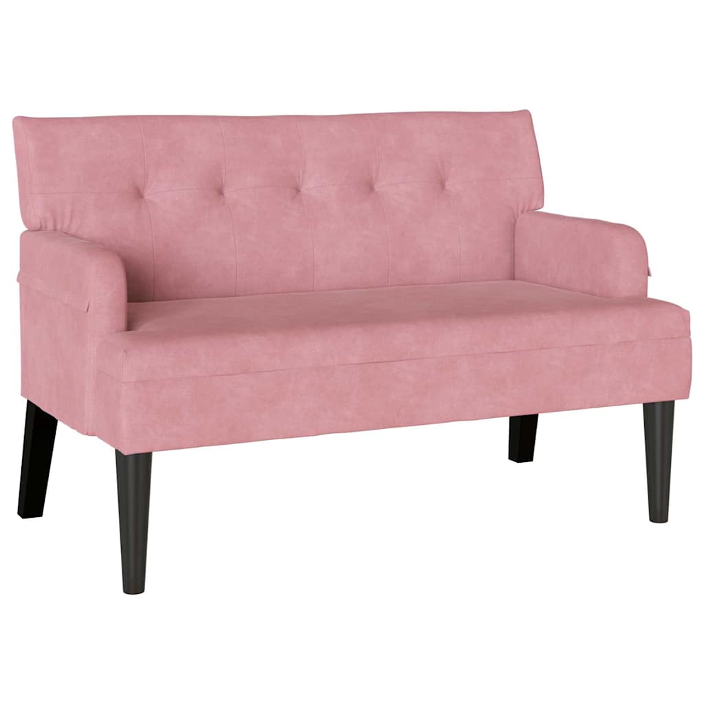 Banc Chesterfield Rose 112 x 65.5 x 75 cm Velours - XIOS