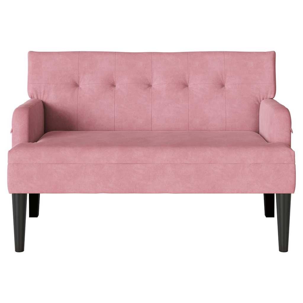Banc Chesterfield Rose 112 x 65.5 x 75 cm Velours - XIOS