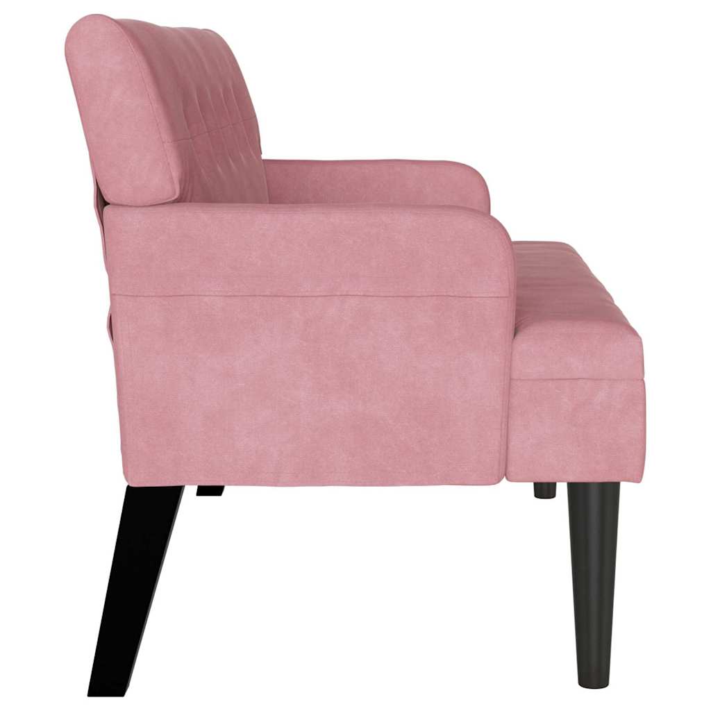 Banc Chesterfield Rose 112 x 65.5 x 75 cm Velours - XIOS