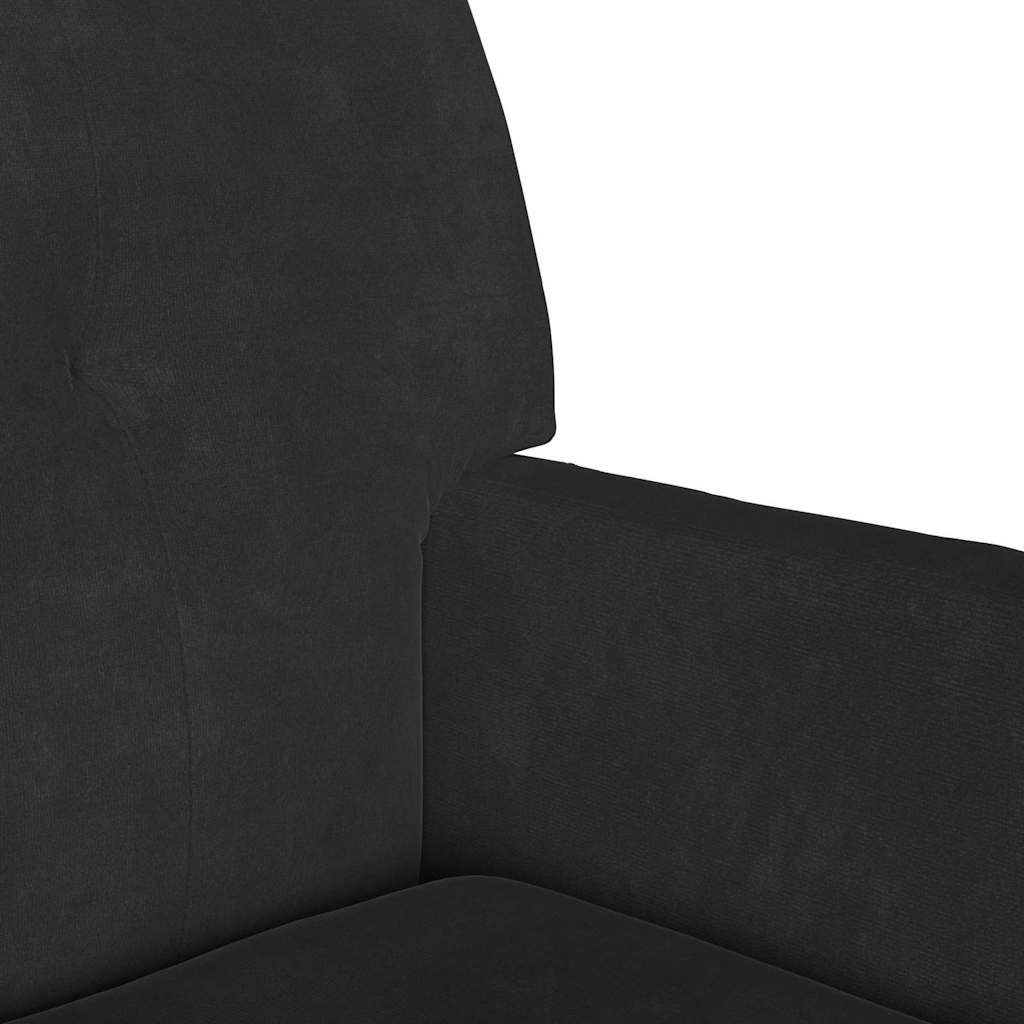 Banc Chesterfield Noir 112 x 65.5 x 75 cm Velours - XIOS