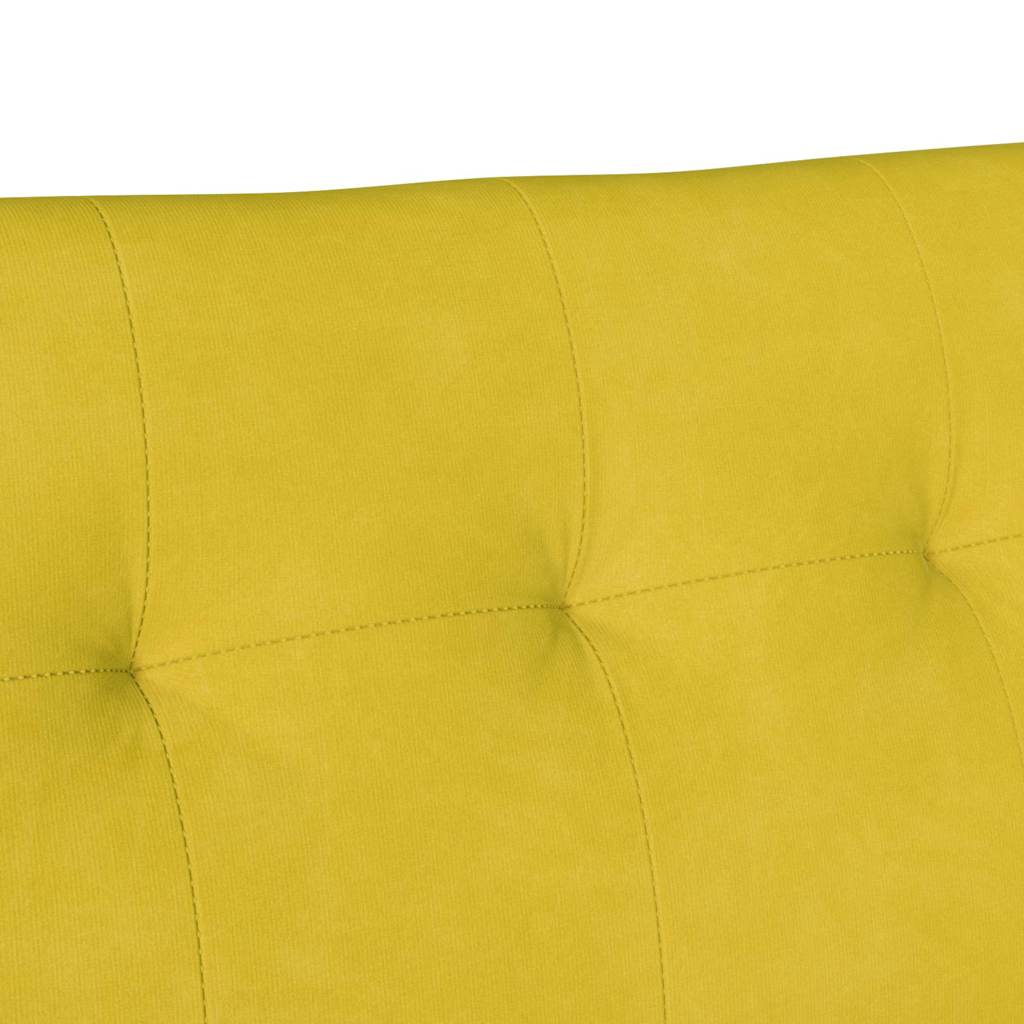 Banc Chesterfield Jaune 112 x 65.5 x 75 cm Velours - XIOS