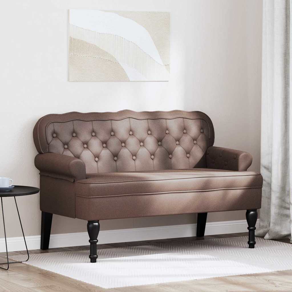 Banc Chesterfield Marron 119.5 x 64.5 x 75 cm Cuir synthétique - XIOS