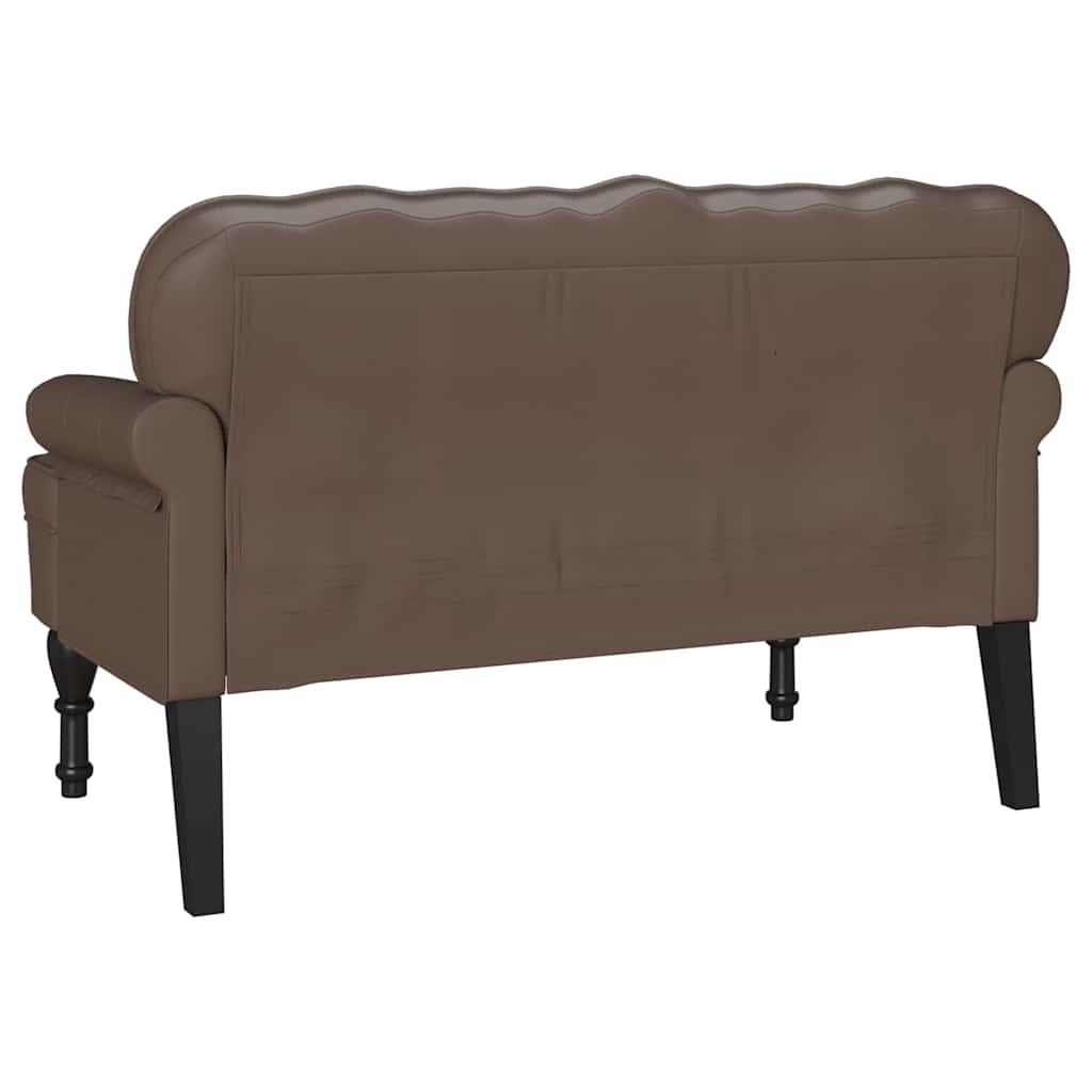 Banc Chesterfield Marron 119.5 x 64.5 x 75 cm Cuir synthétique - XIOS