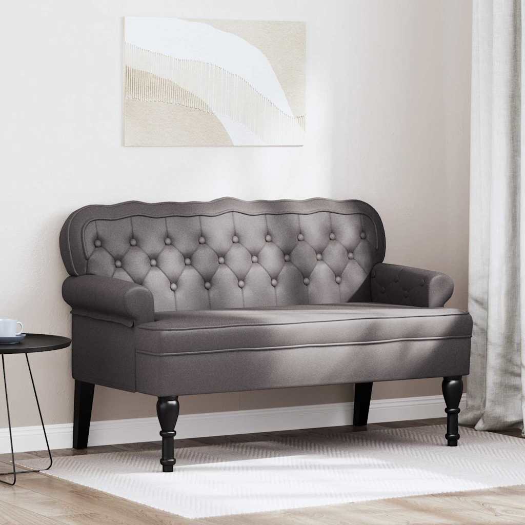 Banc Chesterfield Gris 119.5 x 64.5 x 75 cm Cuir synthétique - XIOS