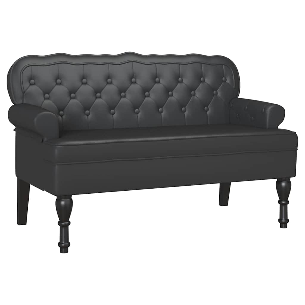 Banc Chesterfield Noir 119.5 x 64.5 x 75 cm Cuir synthétique - XIOS