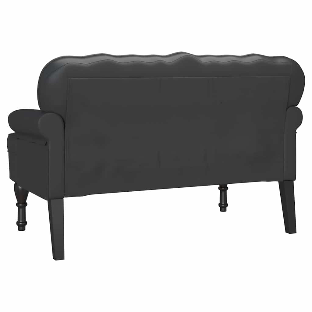 Banc Chesterfield Noir 119.5 x 64.5 x 75 cm Cuir synthétique - XIOS