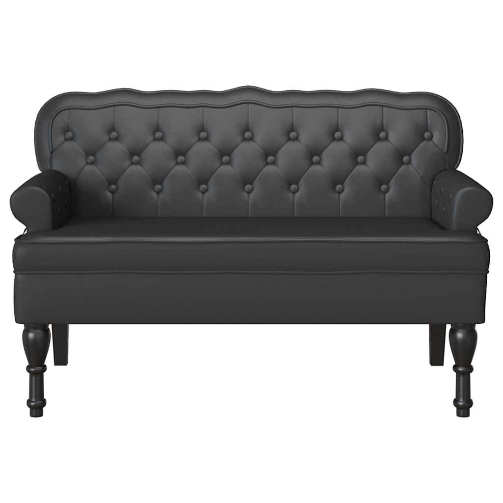 Banc Chesterfield Noir 119.5 x 64.5 x 75 cm Cuir synthétique - XIOS