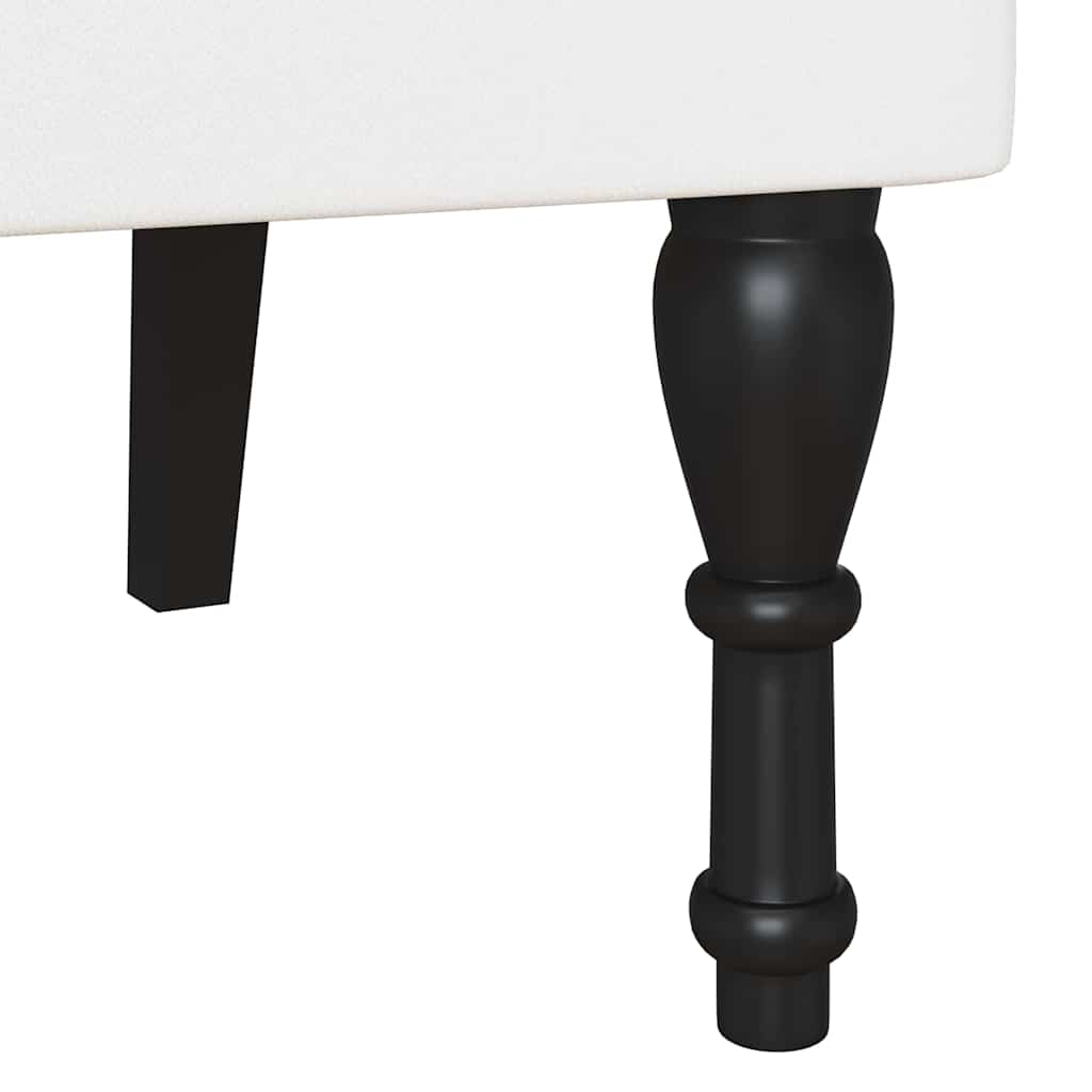 Banc Chesterfield Blanc 119.5 x 64.5 x 75 cm Cuir synthétique - XIOS