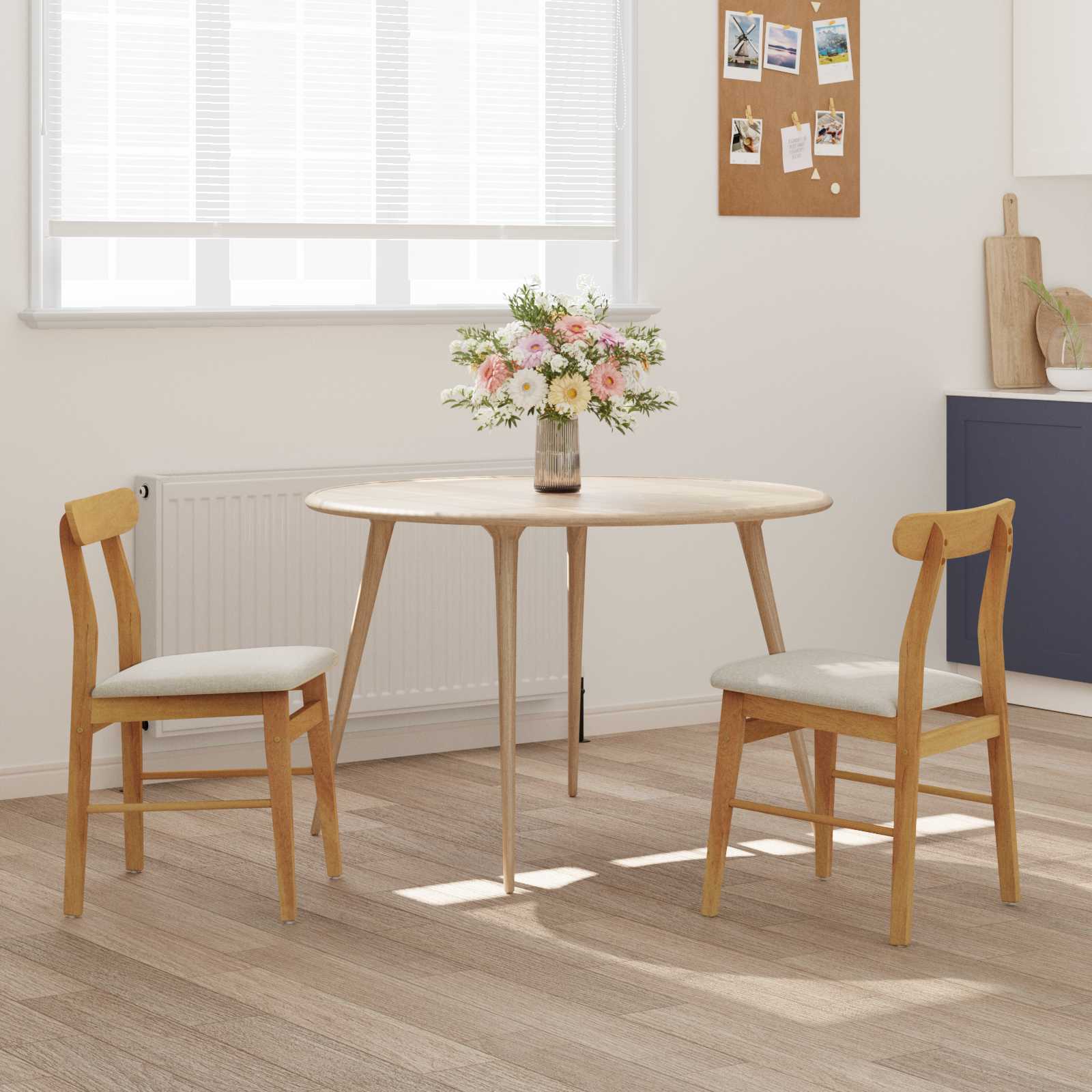 Chaise de salle à manger 2 pcs Naturel et clair - XIOS