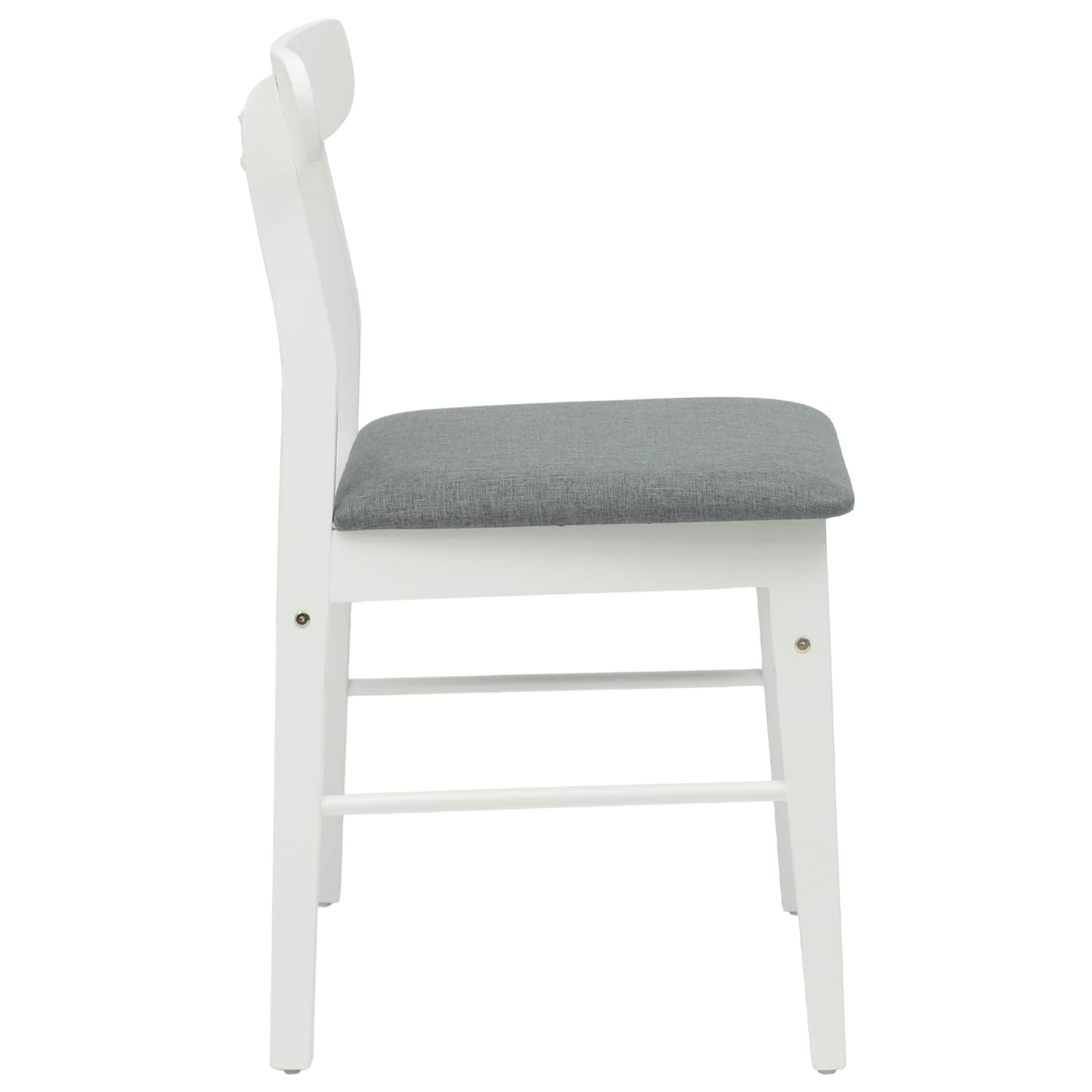 Chaise de salle à manger 2 pcs Blanc et Gris - XIOS