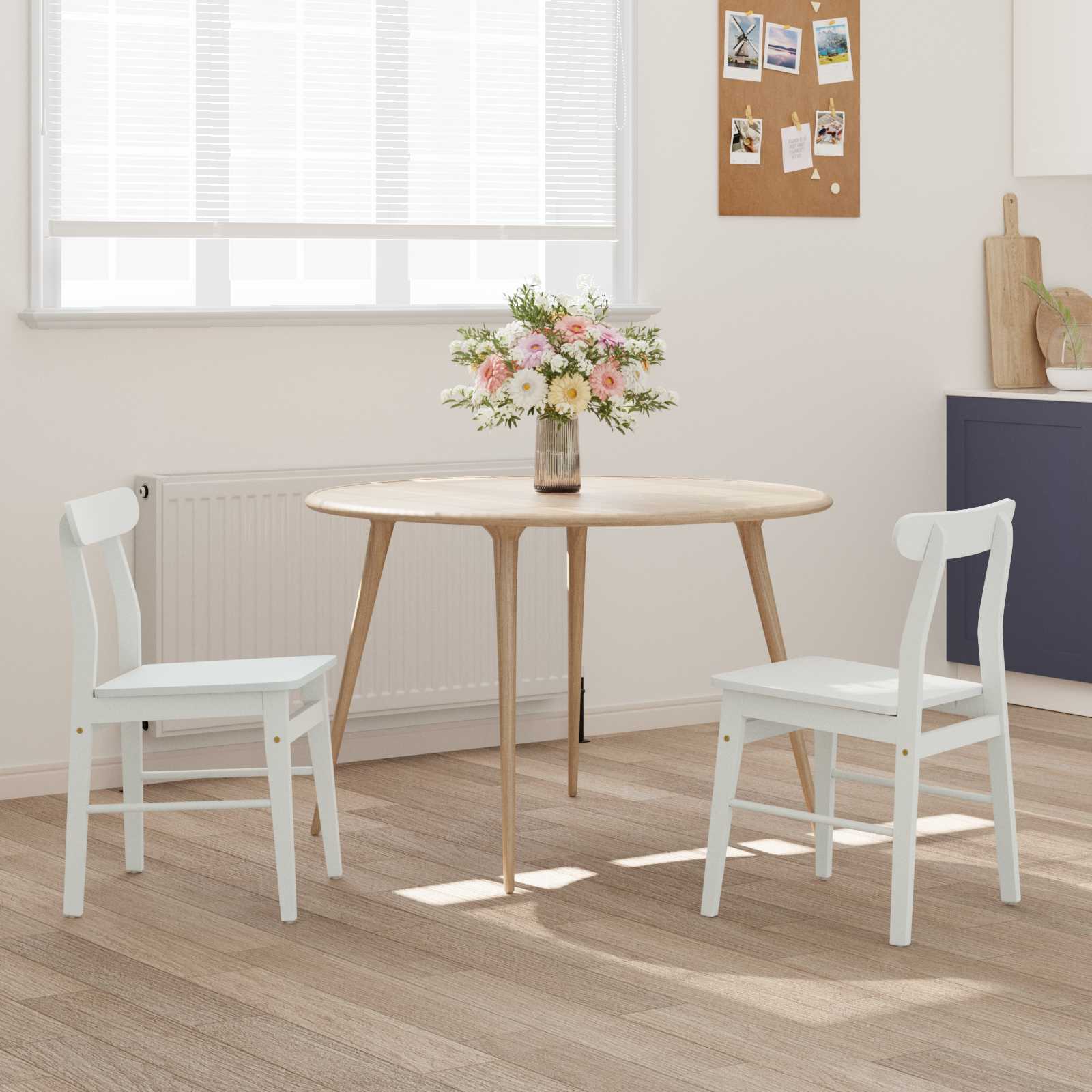Chaise de salle à manger 2 pcs Blanc 43 x 44,5 x 77 cm - XIOS