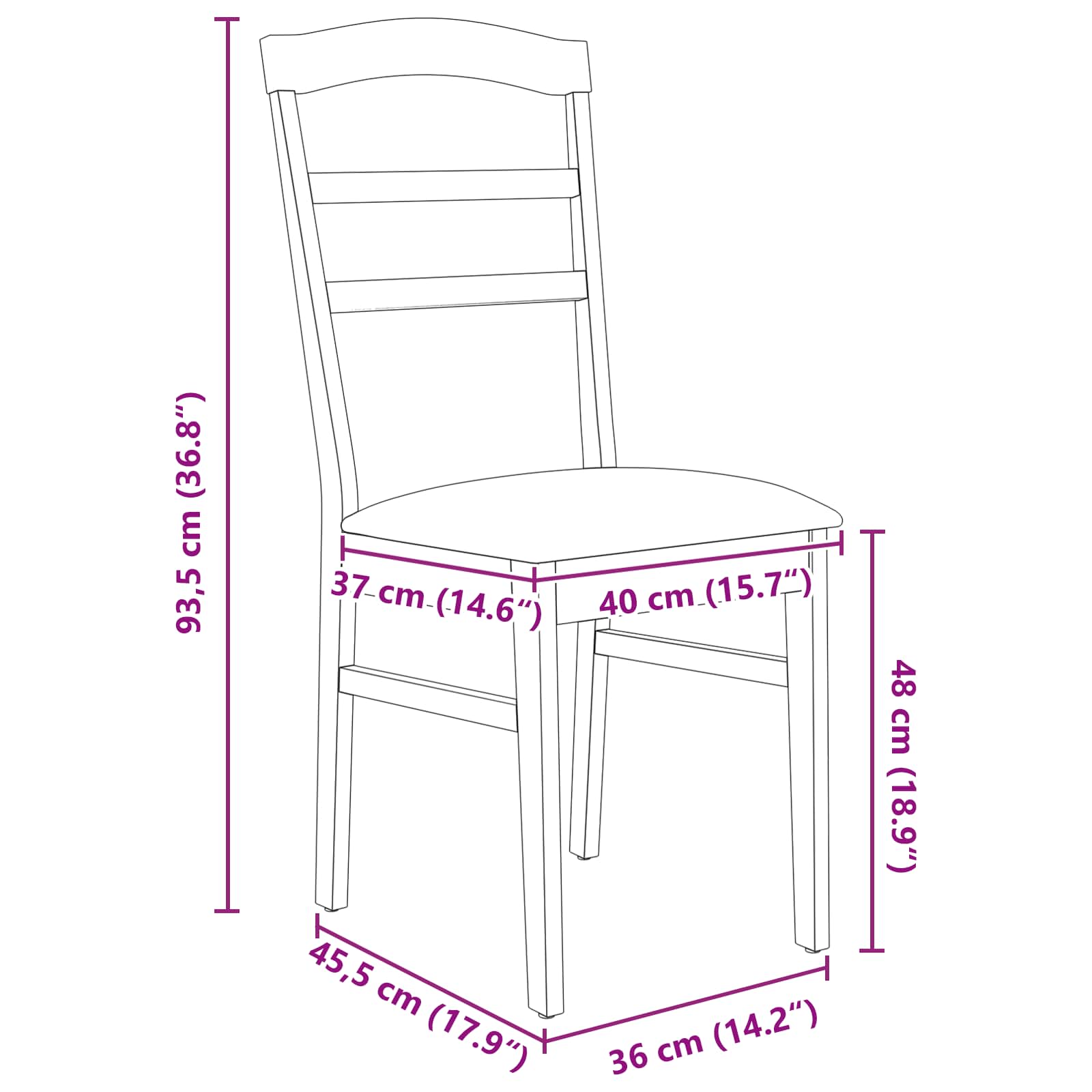 Chaise de salle à manger 2 pcs Marron clair et clair - XIOS