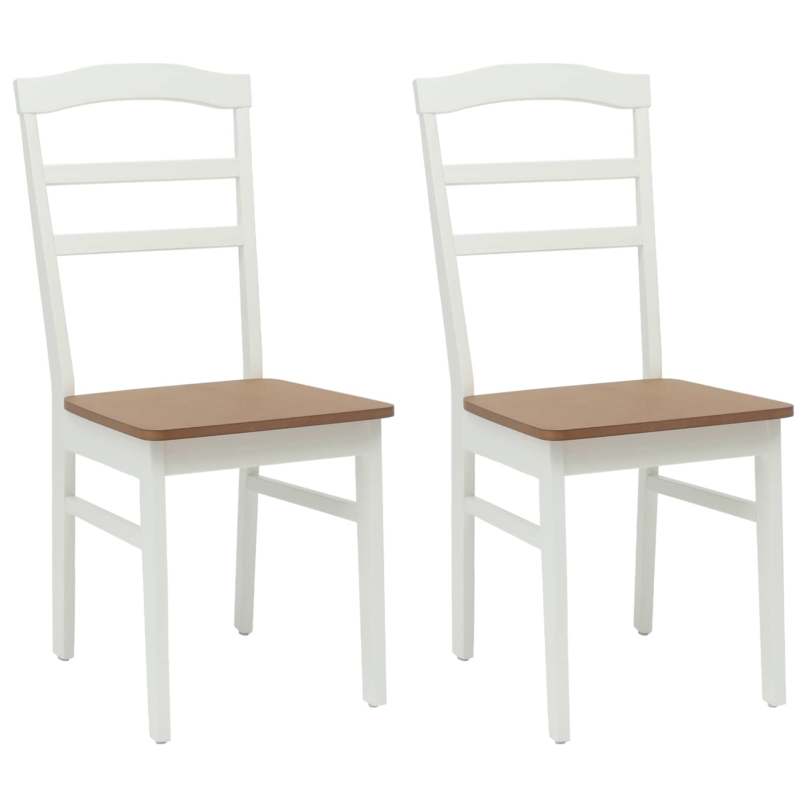 Chaise de salle à manger 2 pcs Blanc et Naturel - XIOS