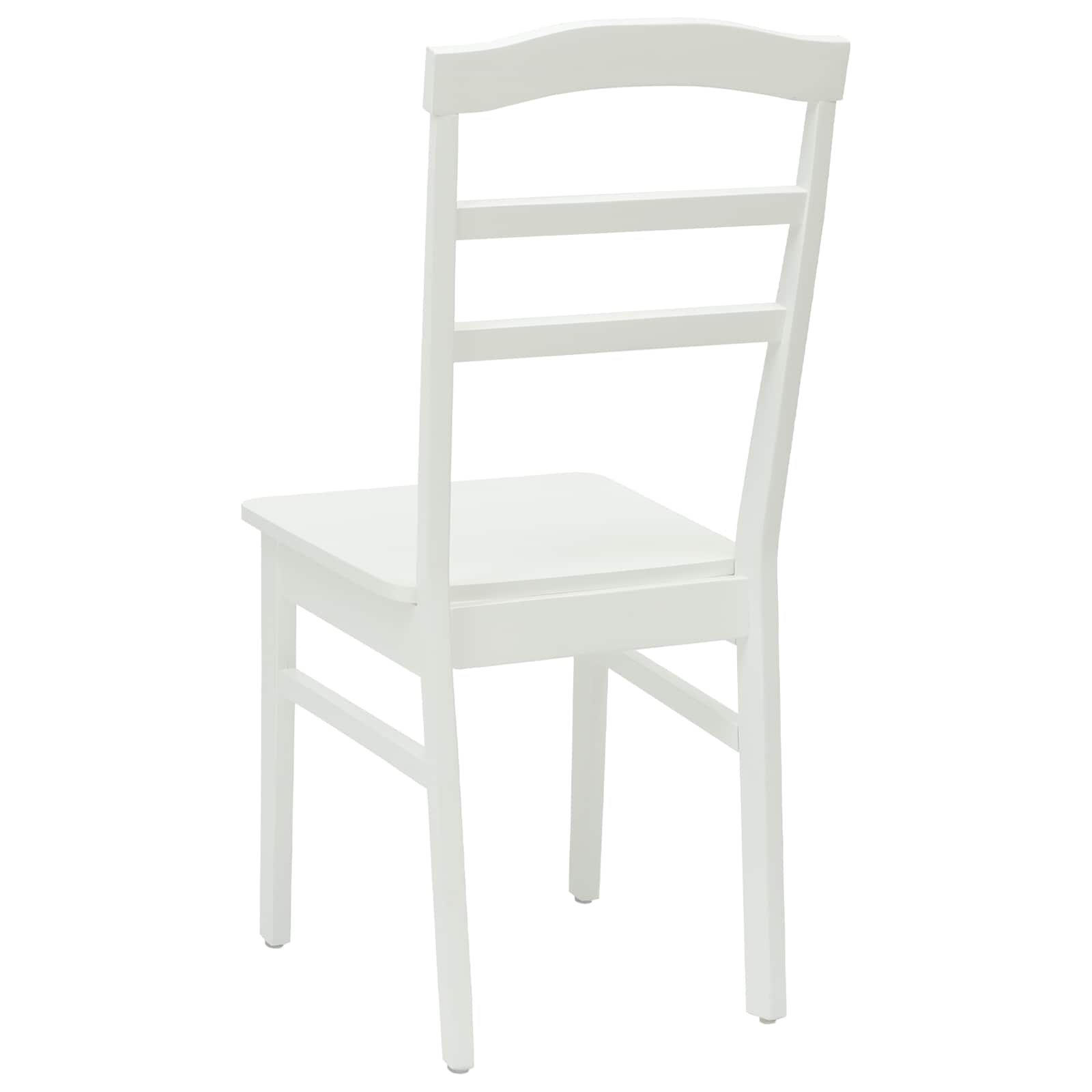 Chaise de salle à manger 2 pcs Blanc Bois de Caoutchouc Massif - XIOS
