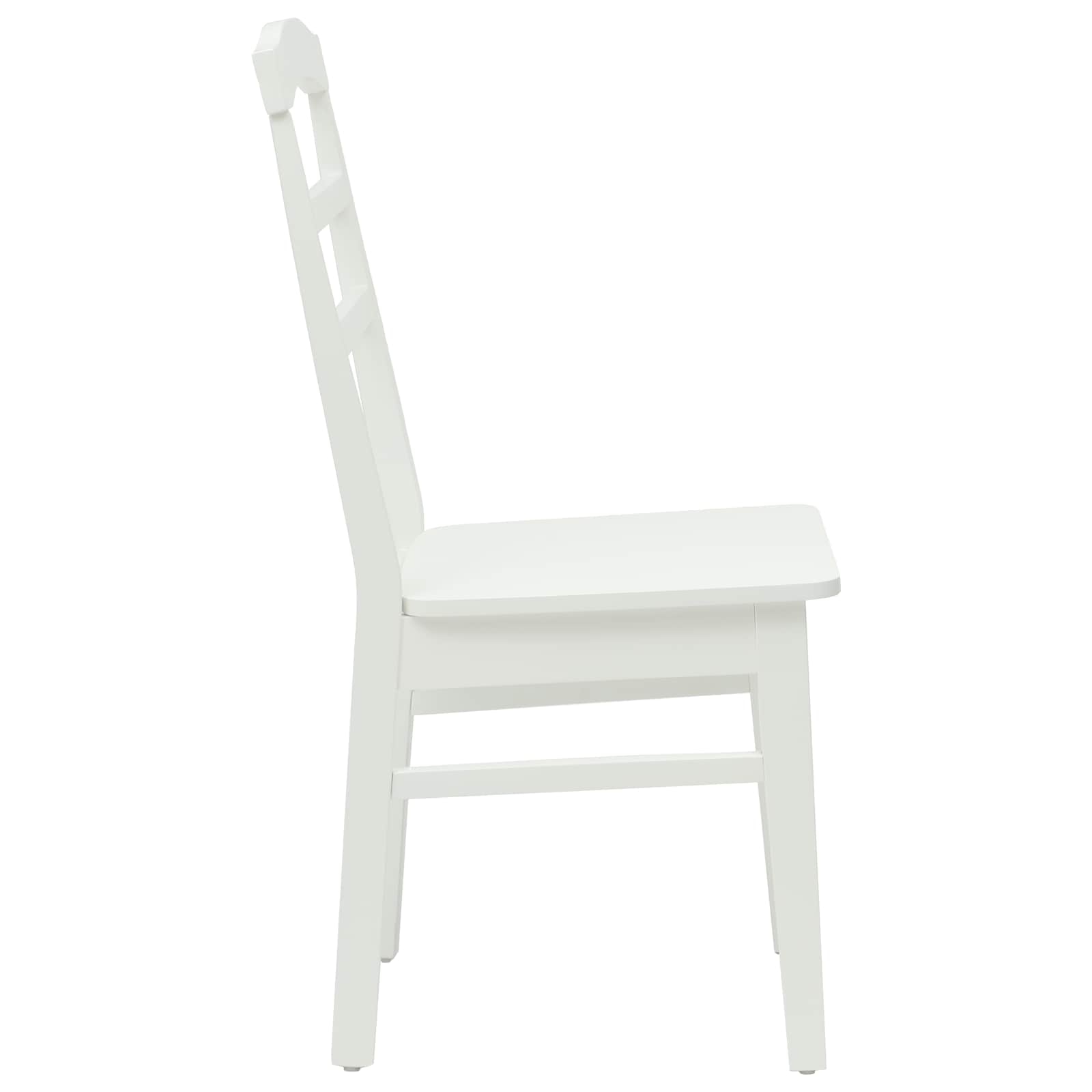 Chaise de salle à manger 2 pcs Blanc Bois de Caoutchouc Massif - XIOS