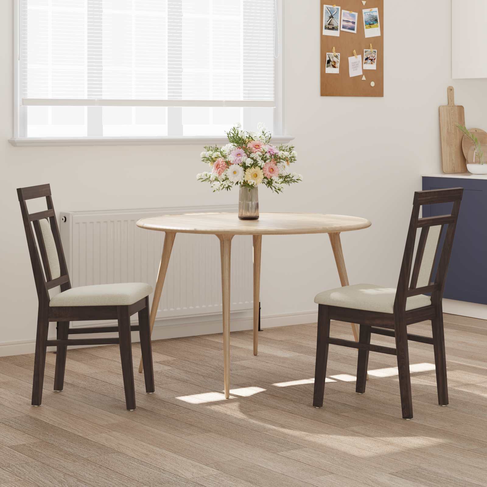 Chaise de salle à manger 2 pcs Marron clair et clair - XIOS