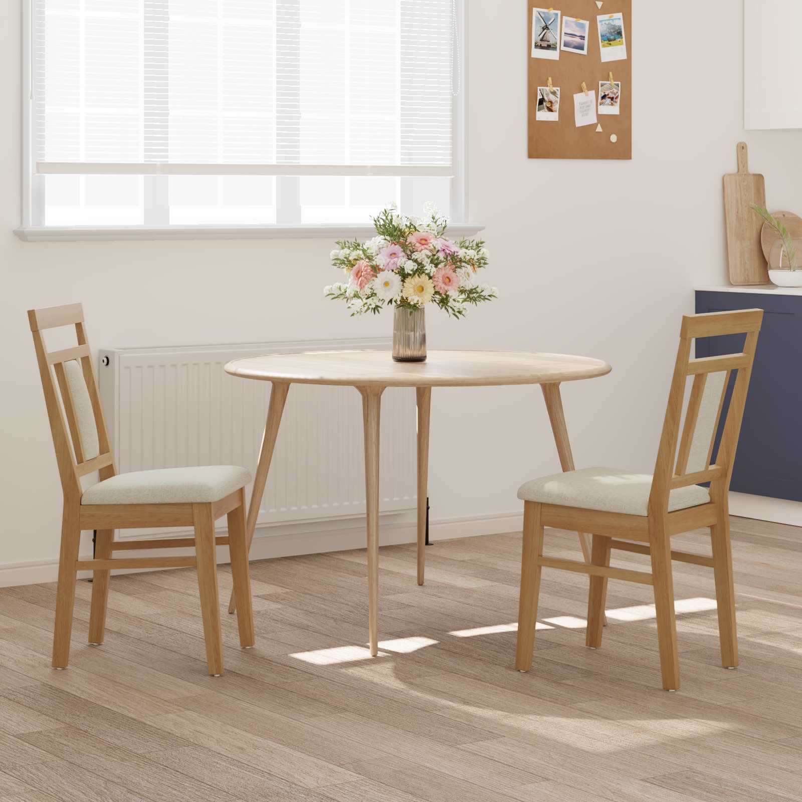 Chaise de salle à manger 2 pcs Naturel et clair - XIOS