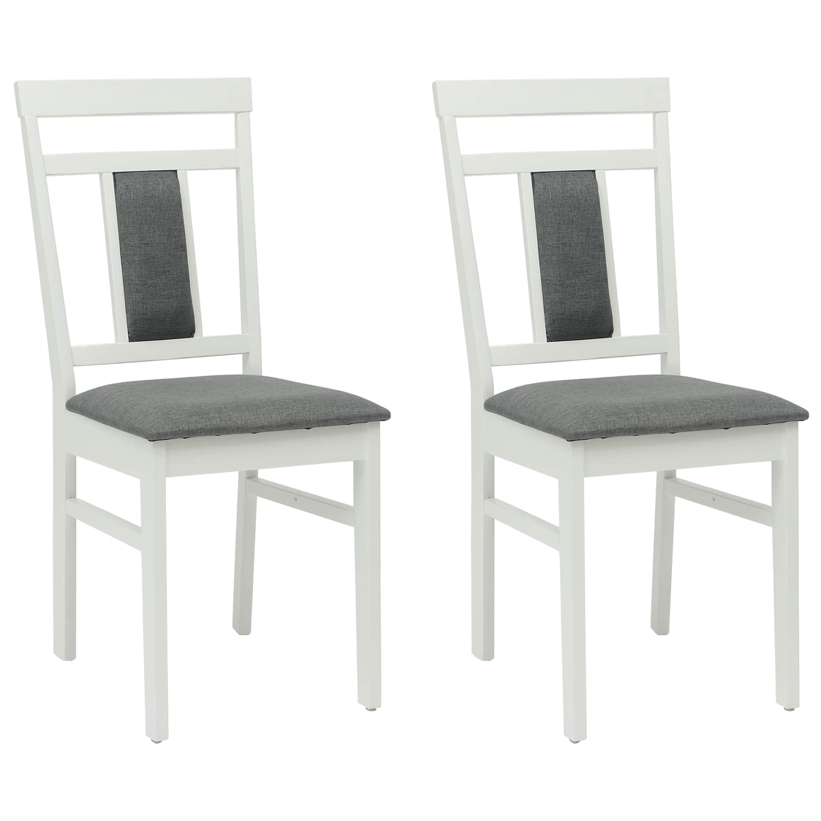 Chaise de salle à manger 2 pcs Blanc et Gris - XIOS