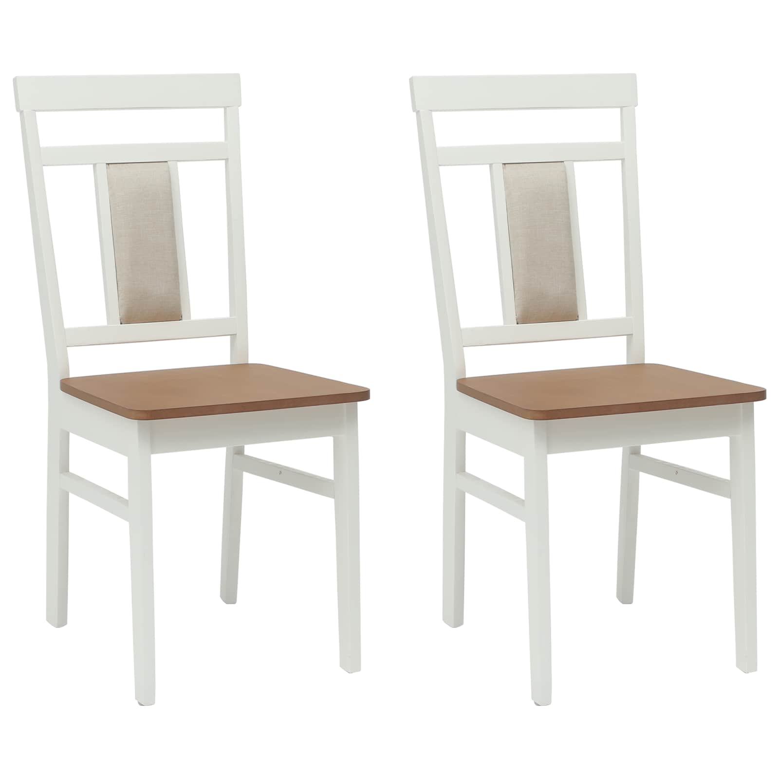 Chaise de salle à manger 2 pcs Blanc et Naturel - XIOS