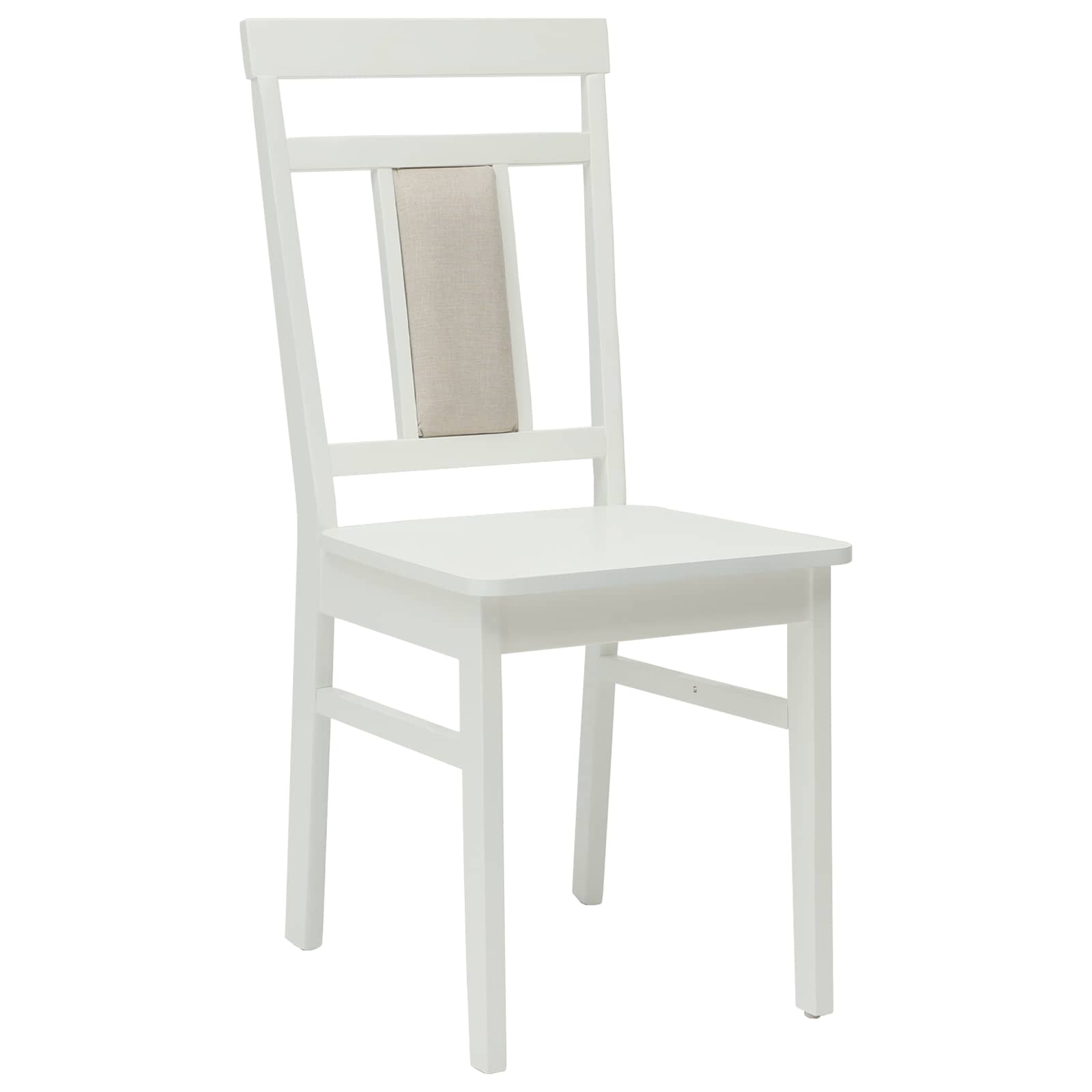 Chaise de salle à manger 2 pcs Blanc Bois de Caoutchouc Massif - XIOS